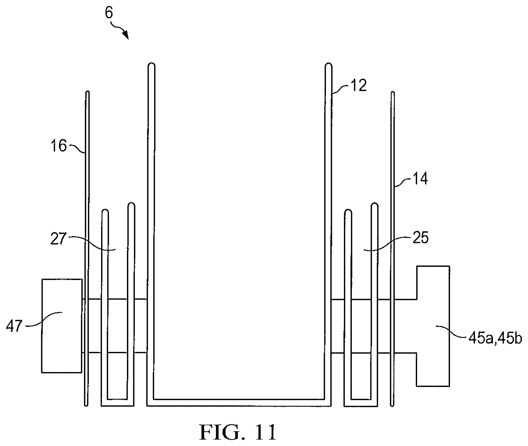 Patent US12460873 Figure 11 – Heat exchanger, plate element therefor, and method of construction