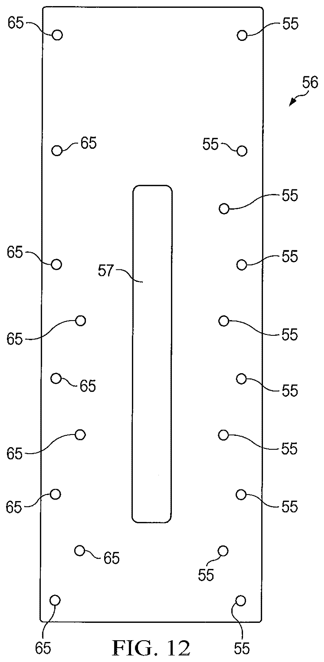 Patent US12460873 Figure 12 – Heat exchanger, plate element therefor, and method of construction