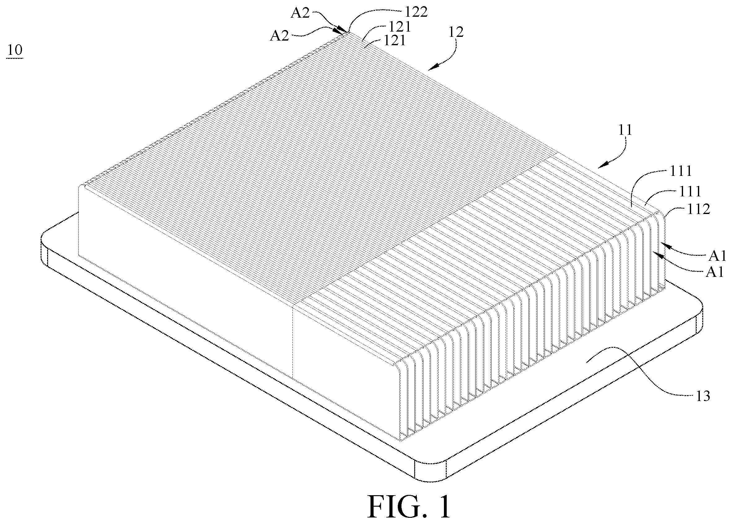 Patent US12460876 Figure 1 – Fin structure