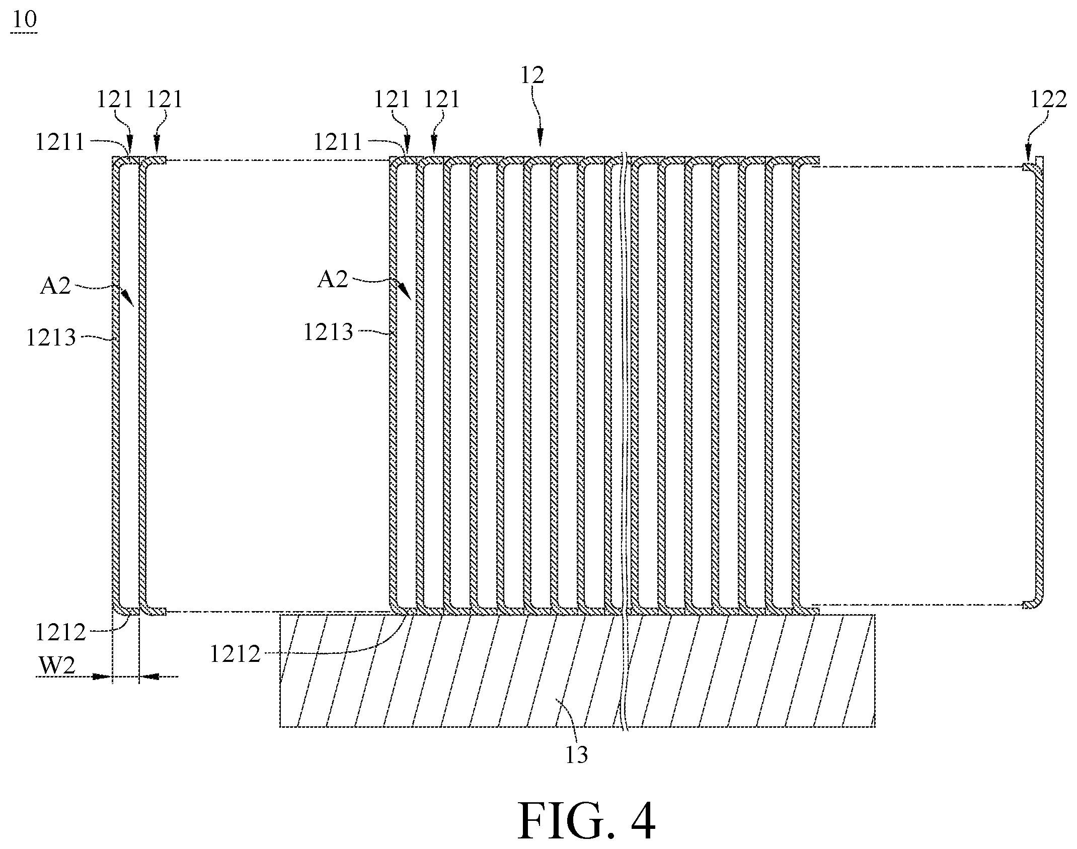 Patent US12460876 Figure 4 – Fin structure