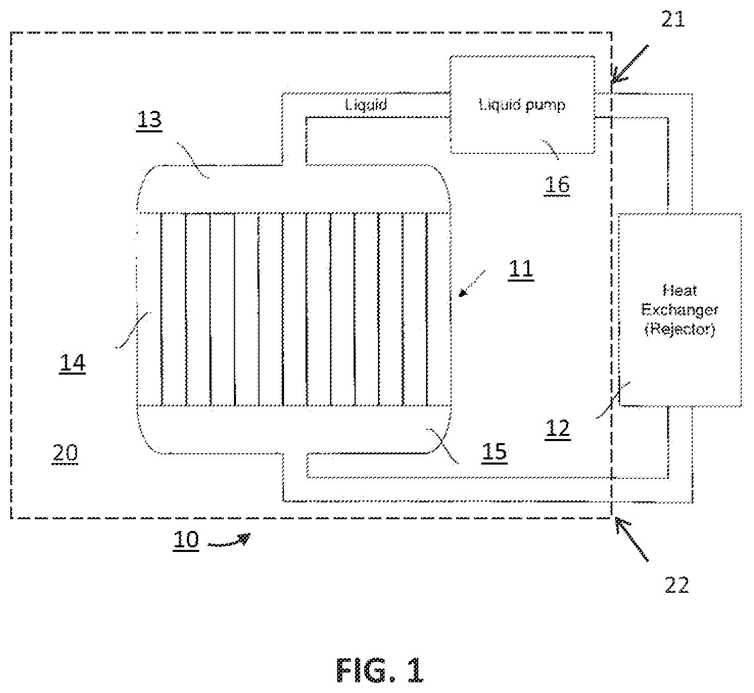 Patent US12460878 Figure 1 – Fluid heat exchange systems