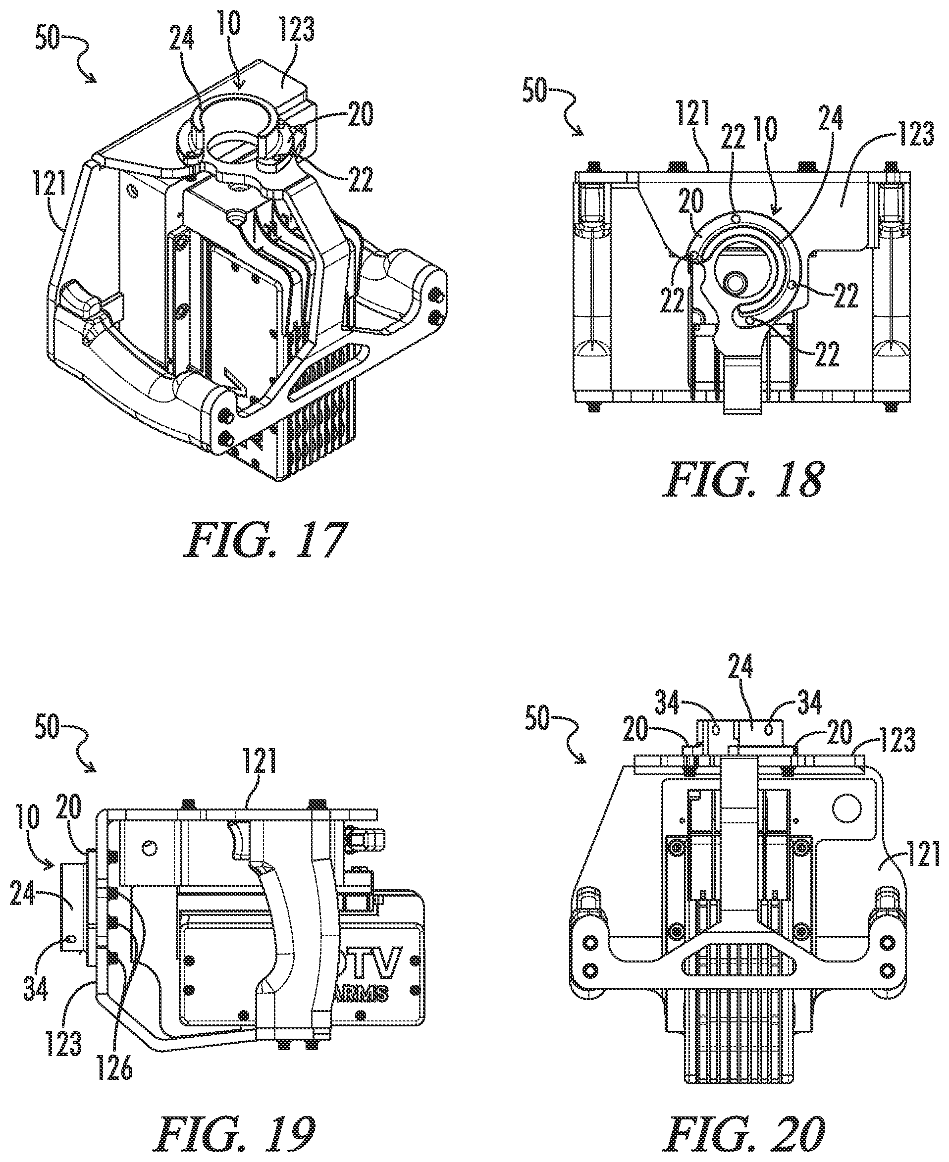 Patent US12460884 Figure 7 – Spade grip attachment assembly for a minigun