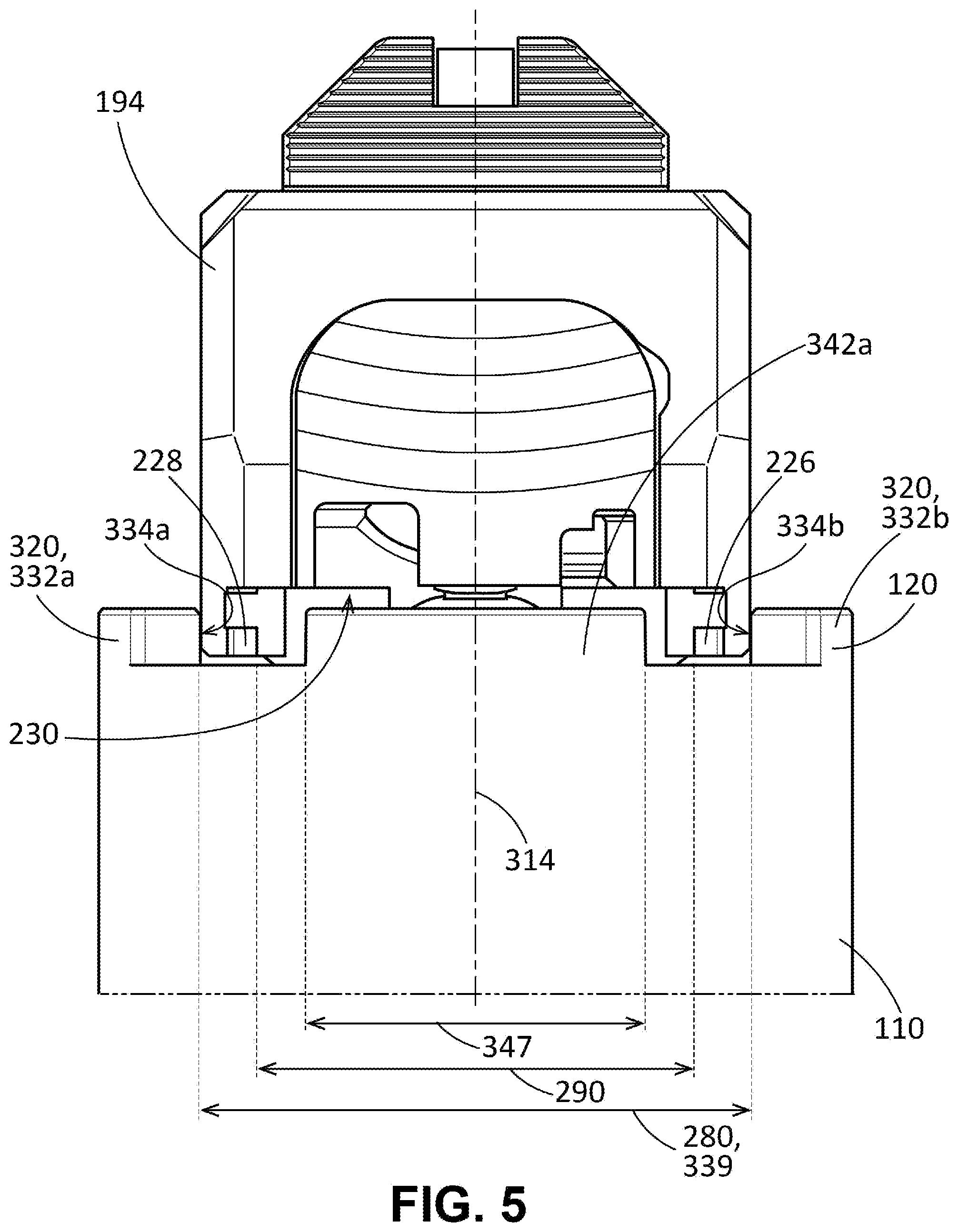 Patent US12460887 Figure 5 – Suppressor