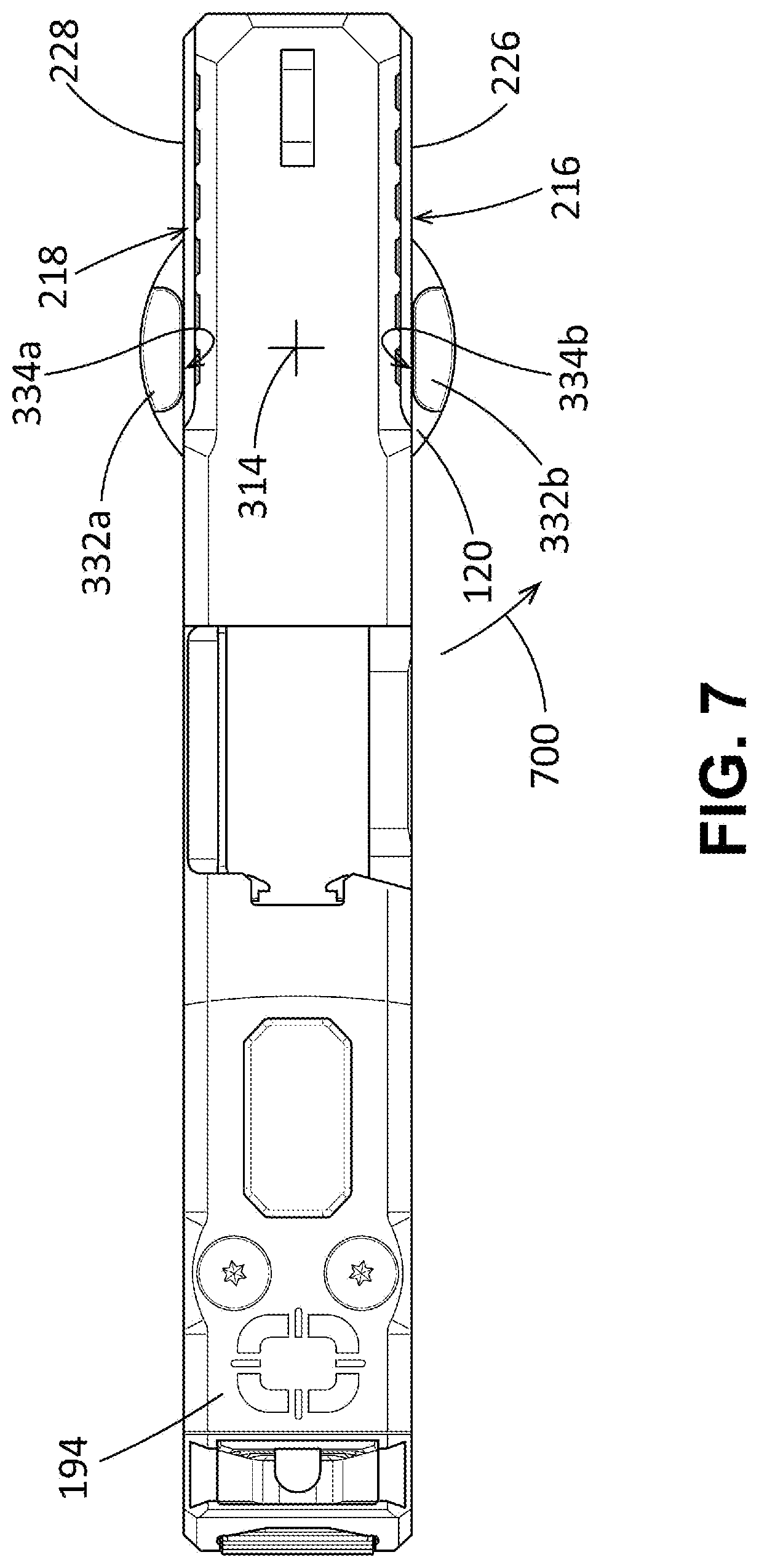 Patent US12460887 Figure 7 – Suppressor