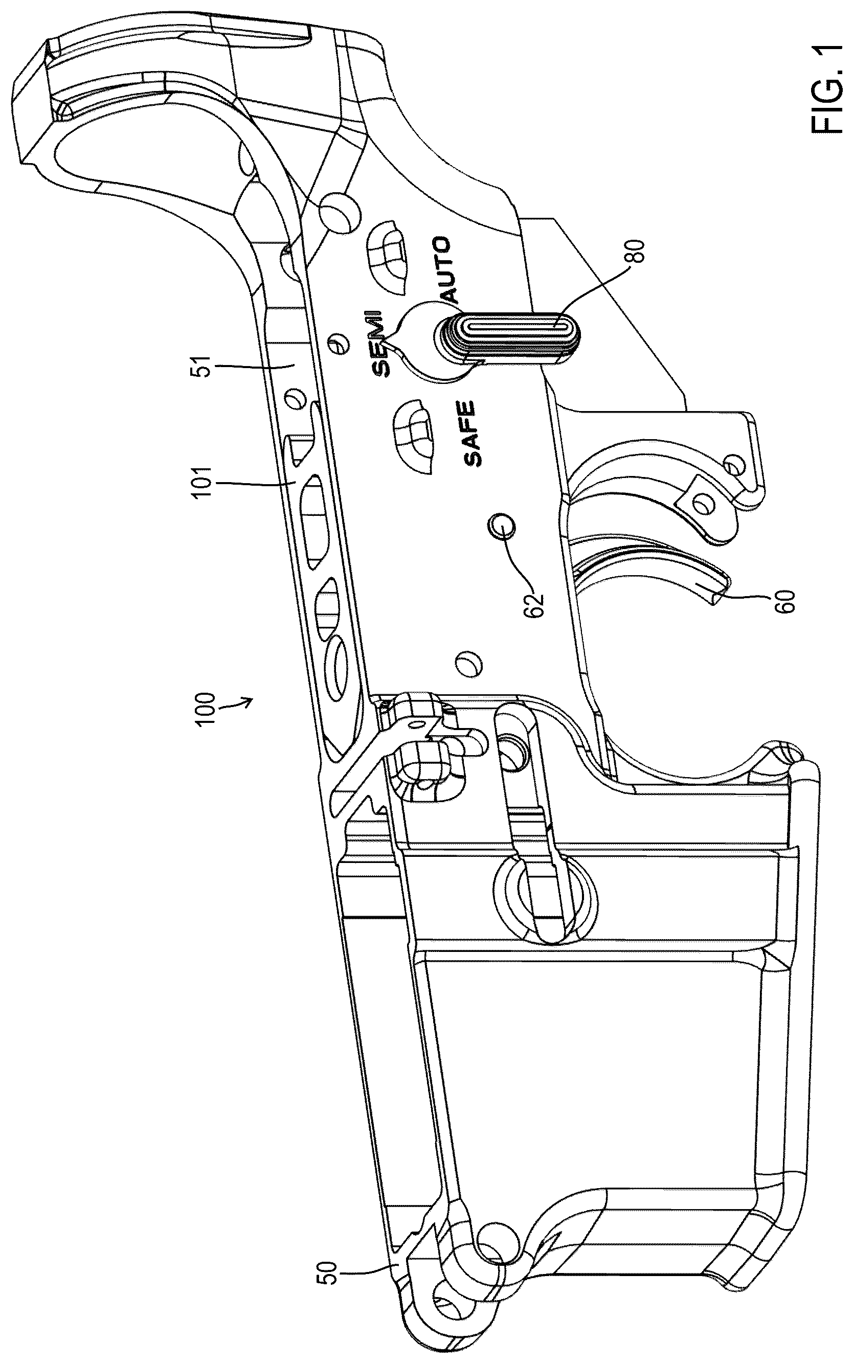 Patent US12460890 Figure 1 – Simulated trigger assemblies