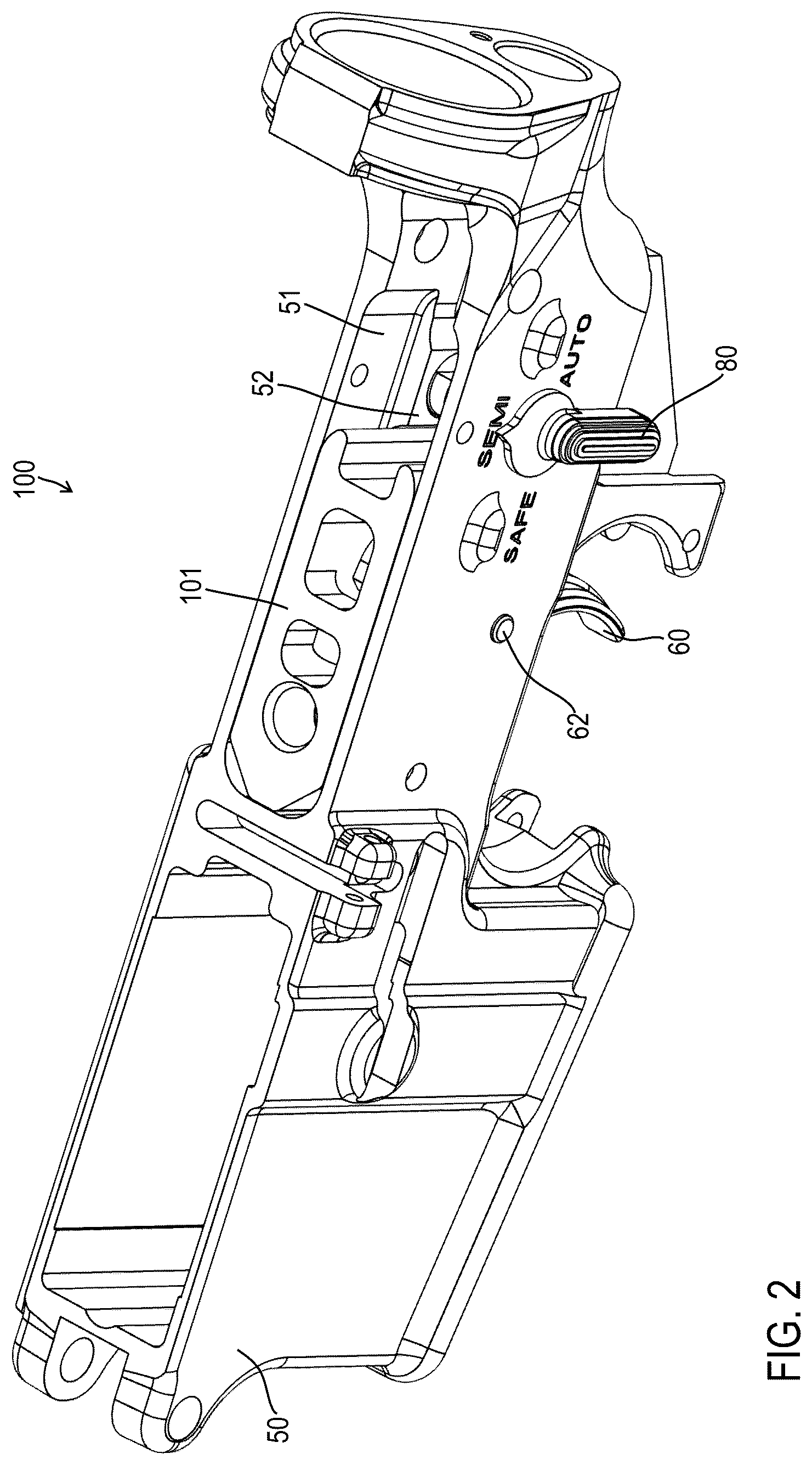 Patent US12460890 Figure 2 – Simulated trigger assemblies