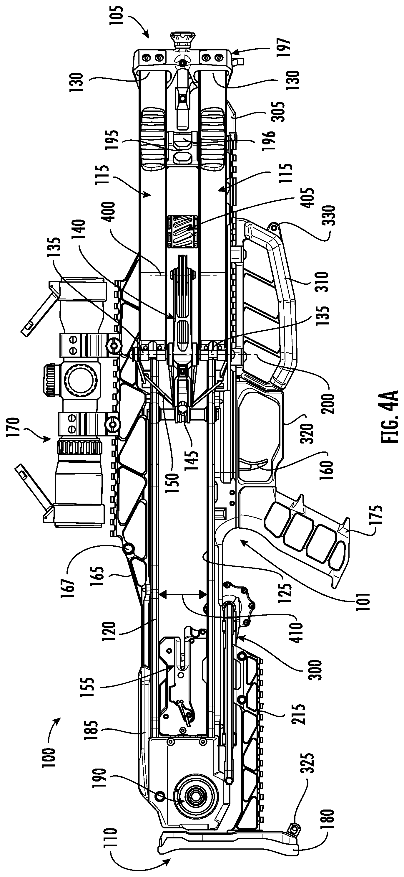 Patent US12460892 Figure 5 – Crossbow with trigger box