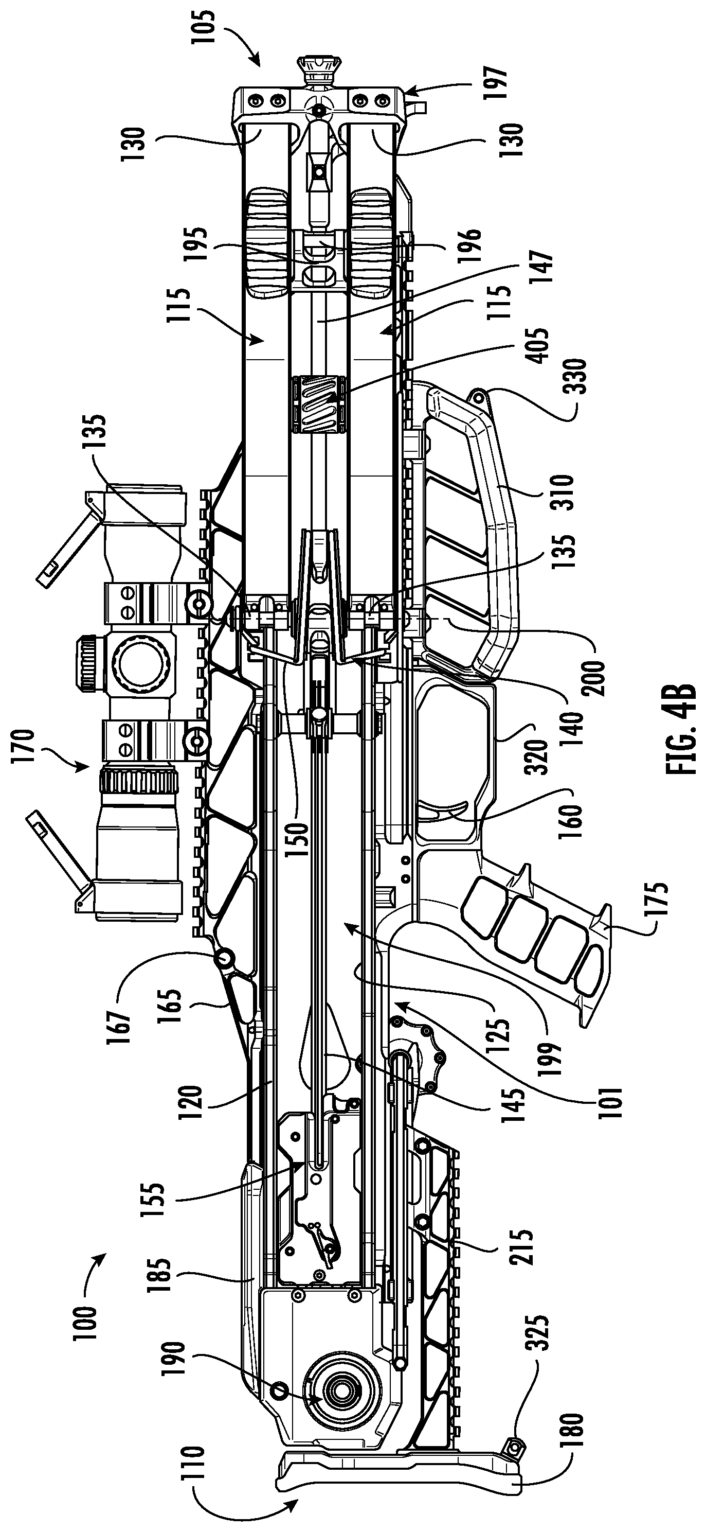 Patent US12460892 Figure 6 – Crossbow with trigger box