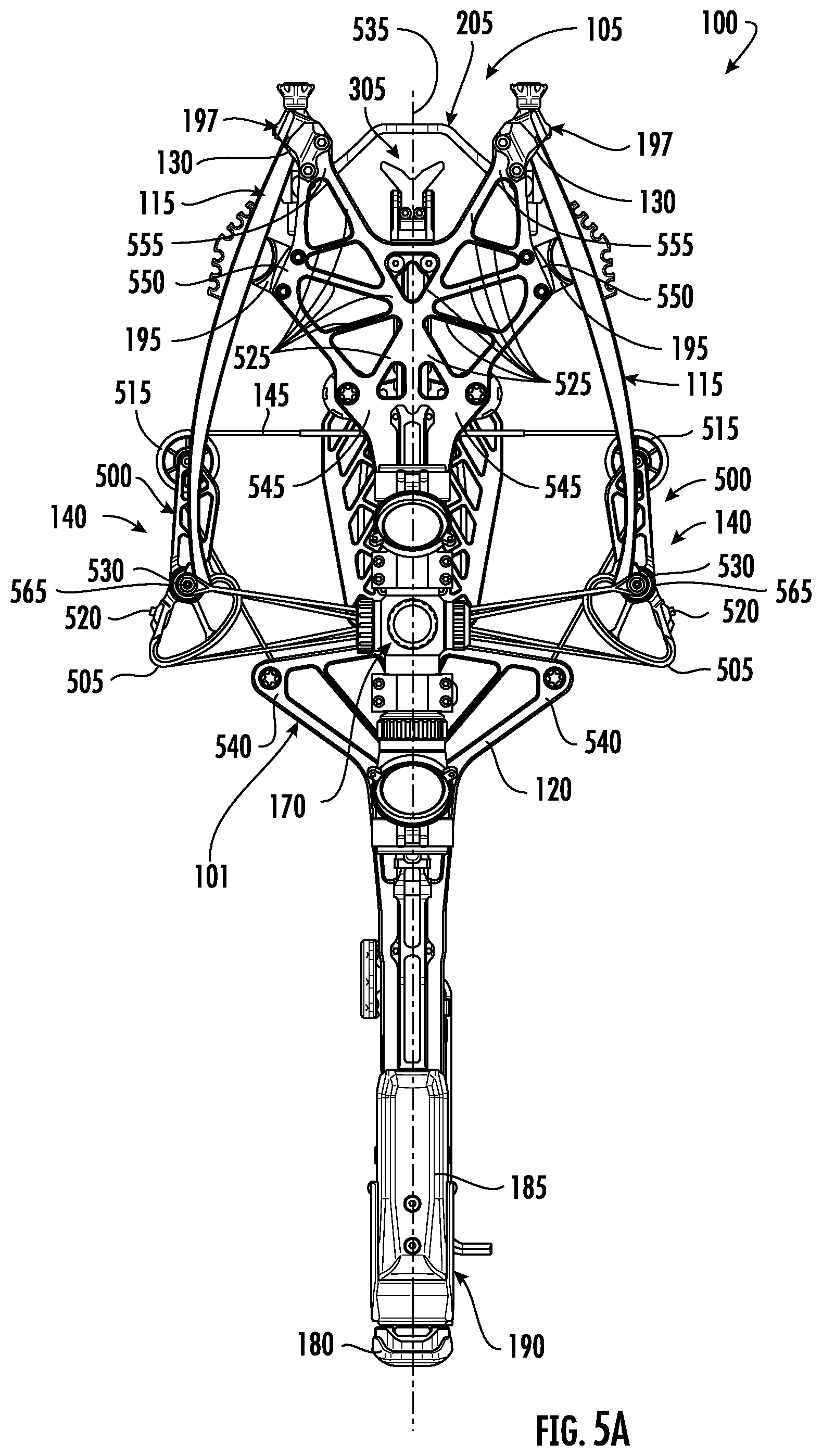 Patent US12460892 Figure 7 – Crossbow with trigger box
