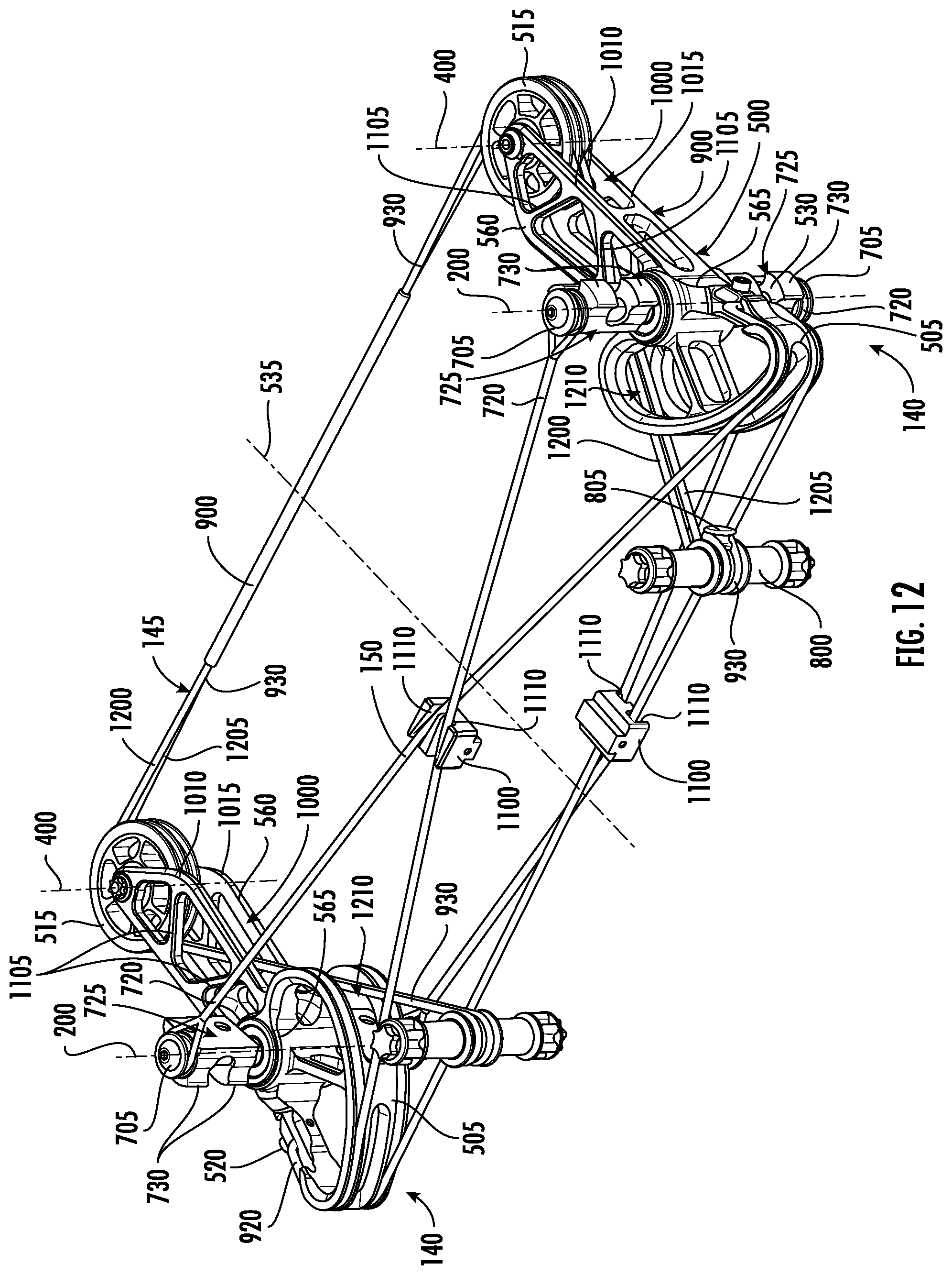 Patent US12460892 Figure 16 – Crossbow with trigger box