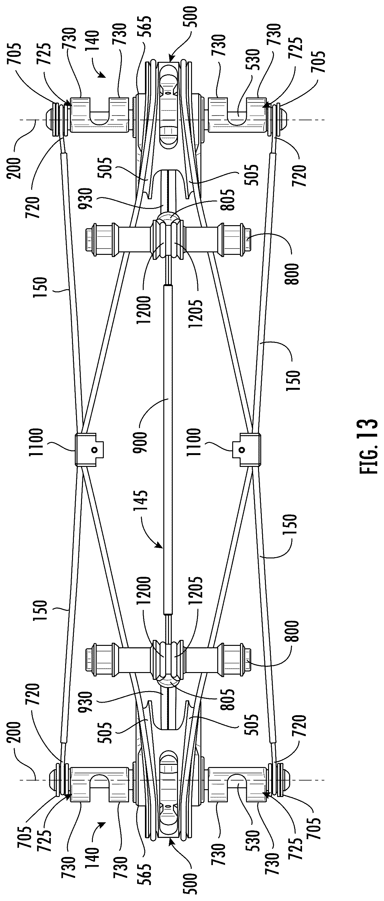 Patent US12460893 Figure 17 – Crossbow with draw string coupled to fixed location