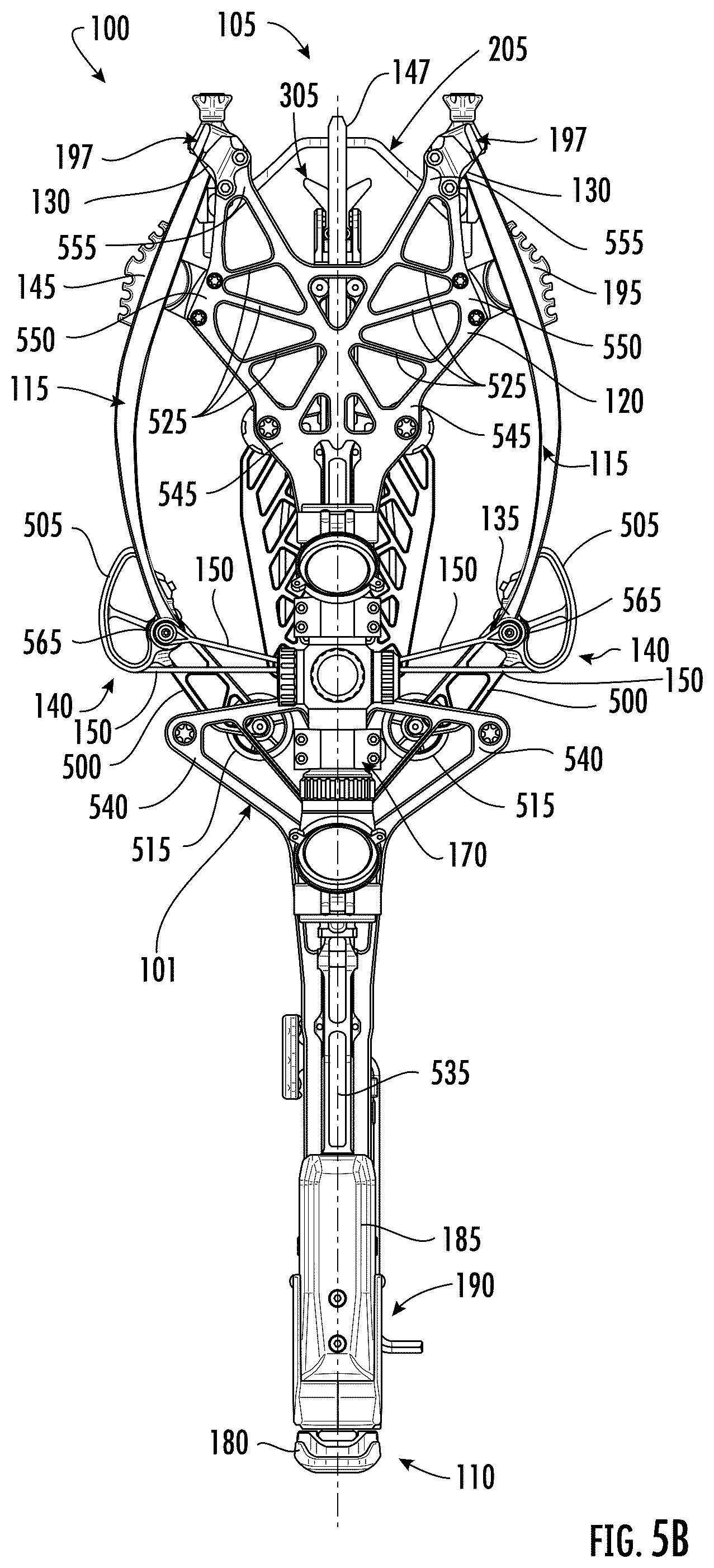 Patent US12460894 Figure 8 – Crossbow with cocking mechanism
