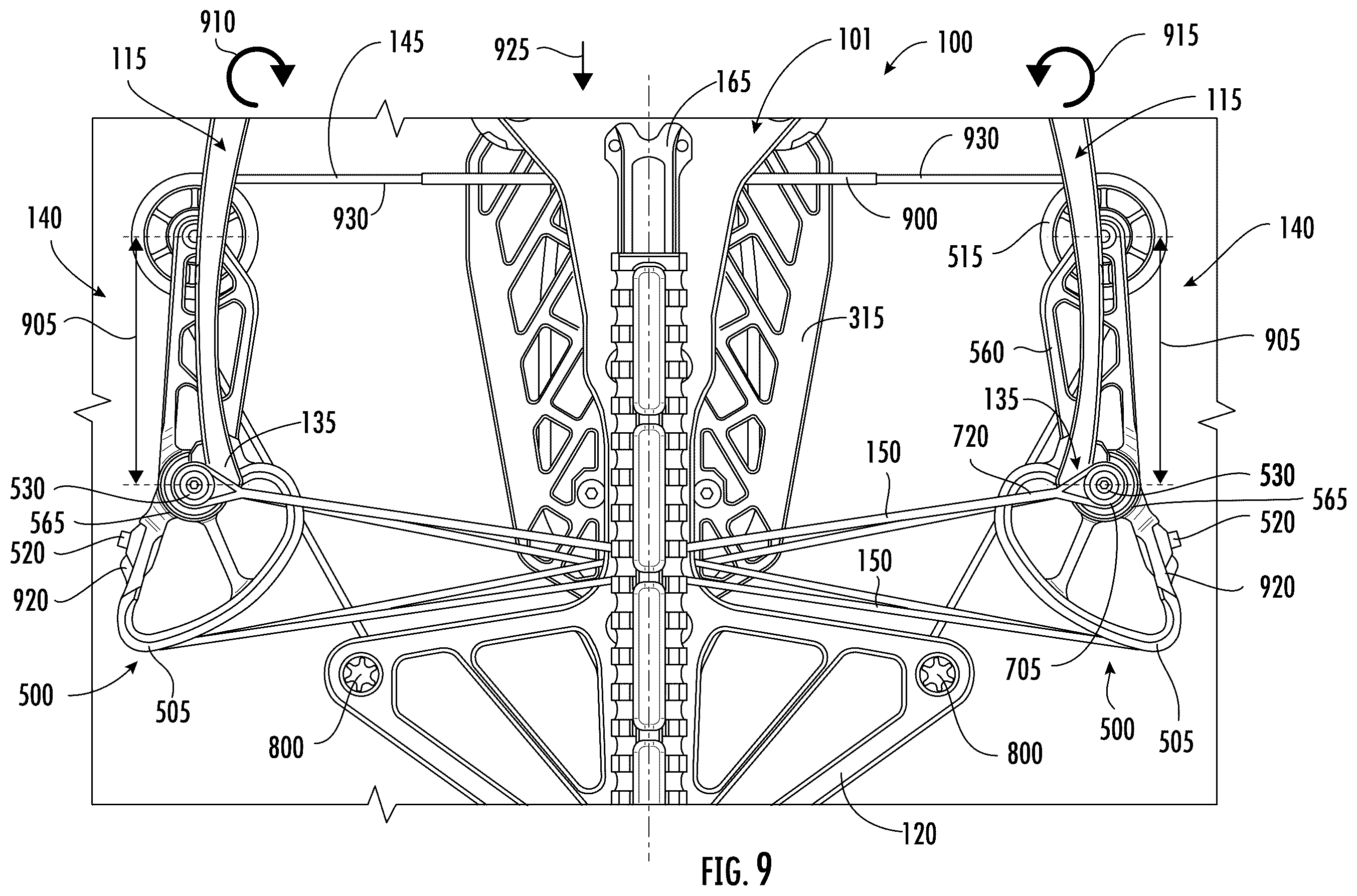 Patent US12460894 Figure 13 – Crossbow with cocking mechanism