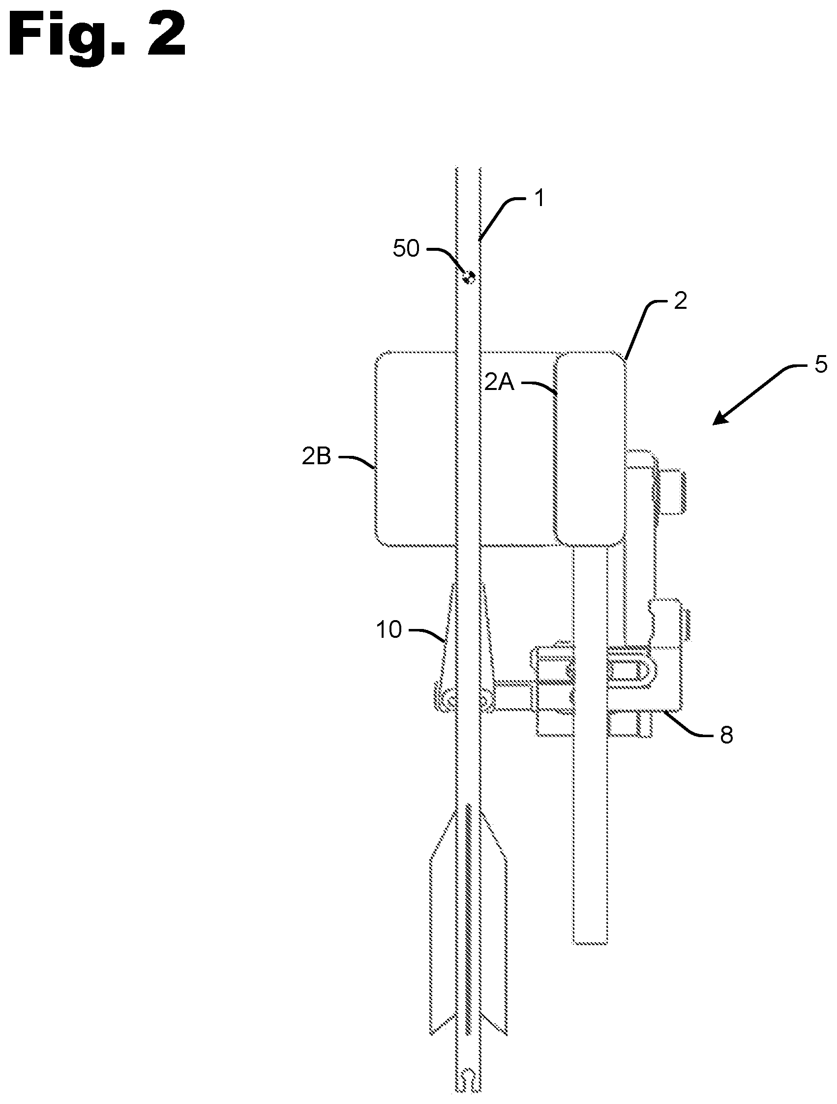Patent US12460895 Figure 2 – Device for measuring arrow location at rest