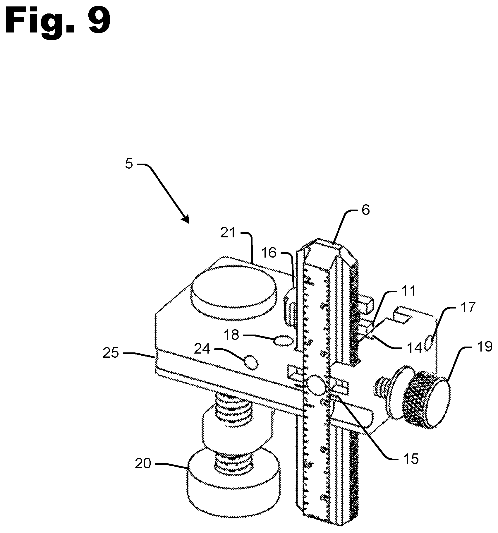 Patent US12460895 Figure 9 – Device for measuring arrow location at rest