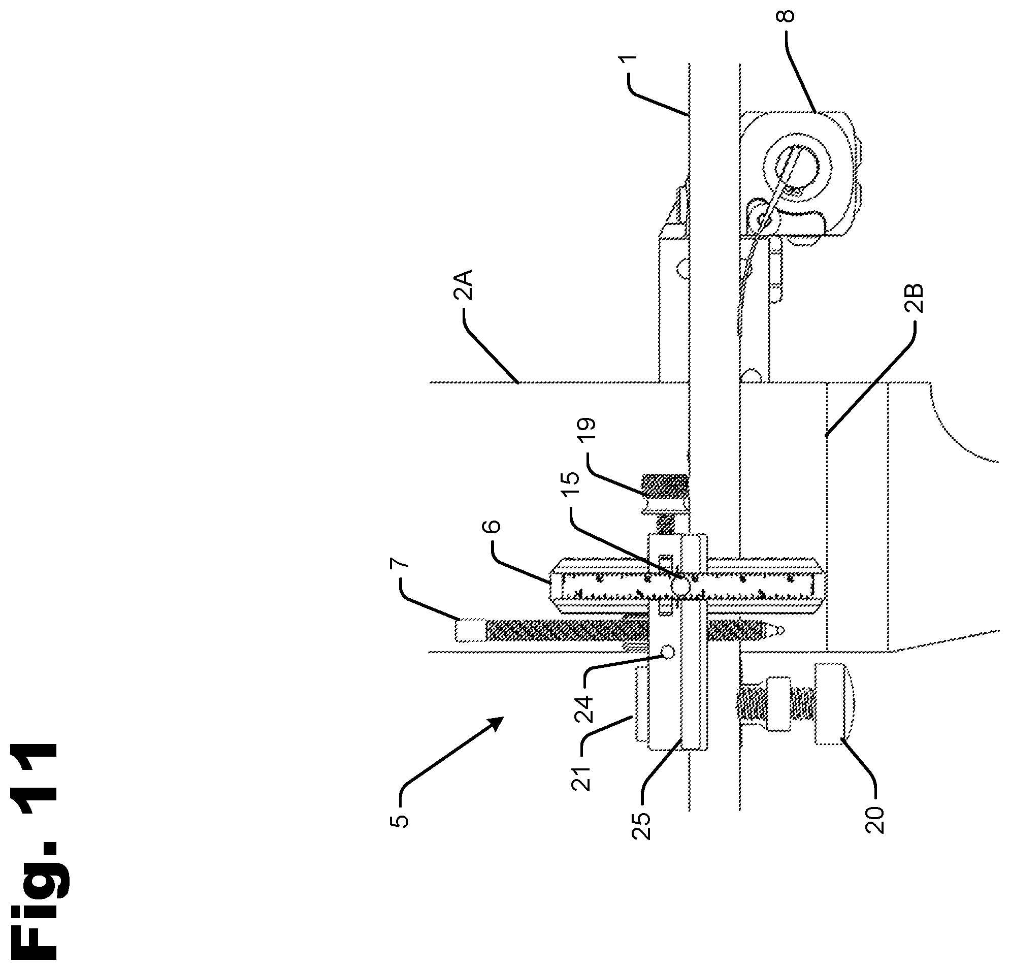 Patent US12460895 Figure 11 – Device for measuring arrow location at rest