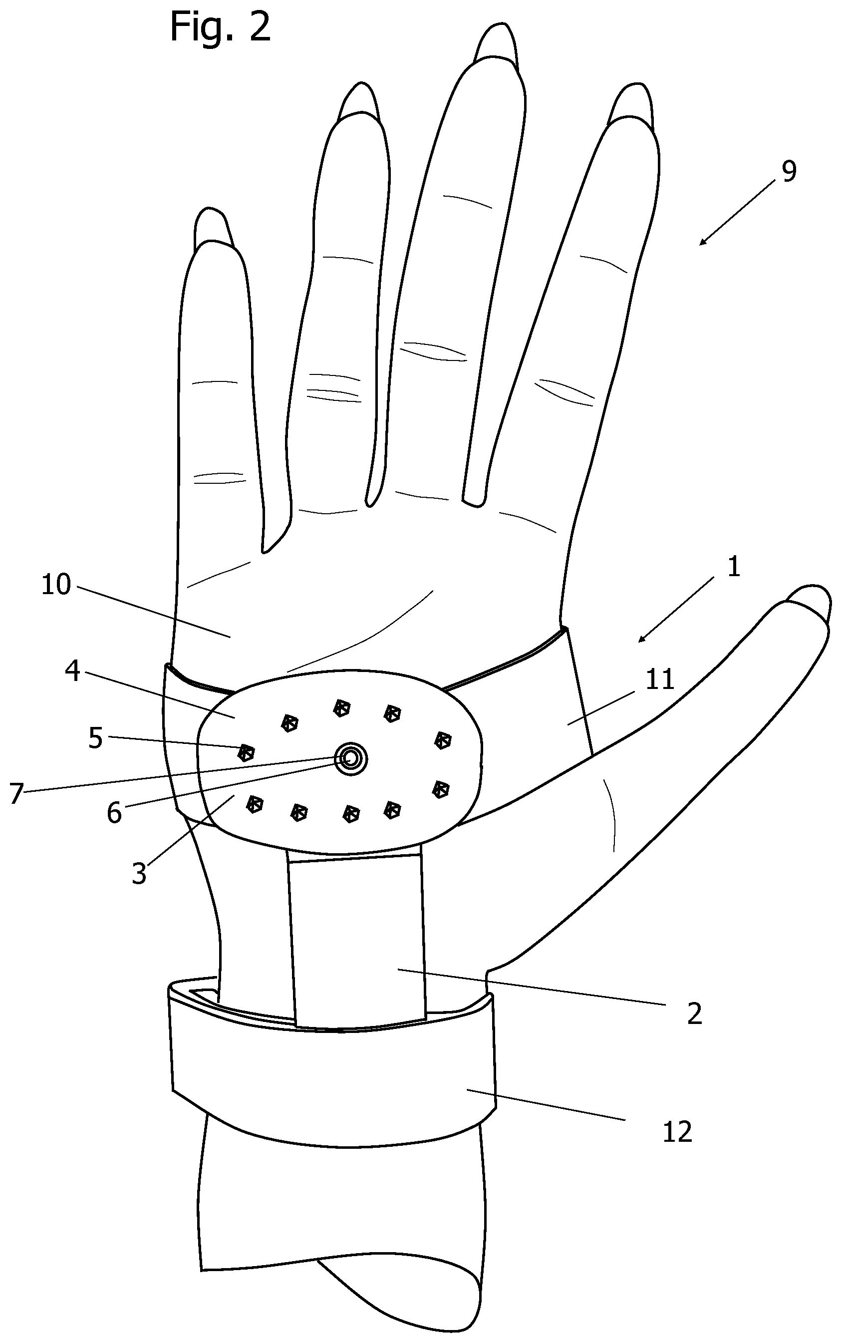 Patent US12460901 Figure 2 – Hand-operated self defense device
