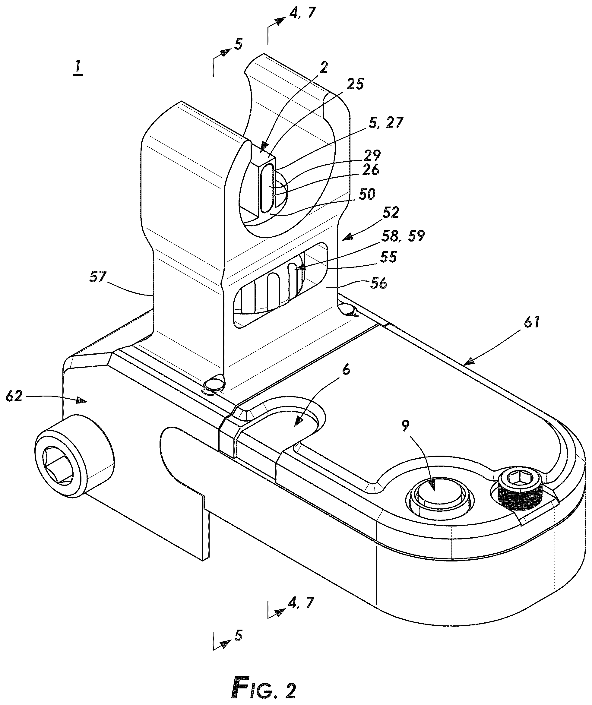 Patent US12460903 Figure 2 – Gunsight illumination system