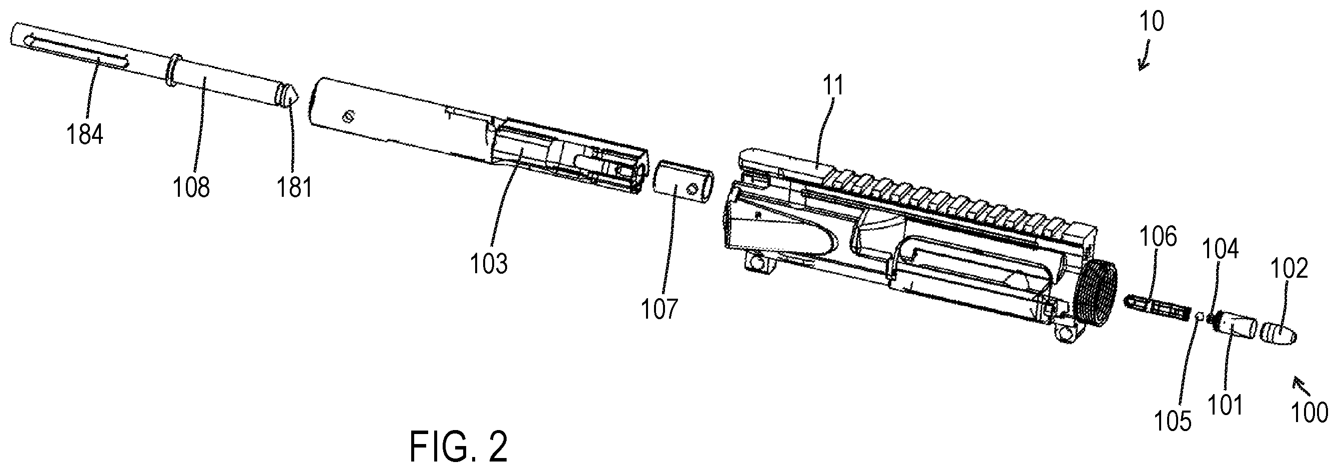 Patent US12460907 Figure 2 – Light weight ammunition and firearm systems
