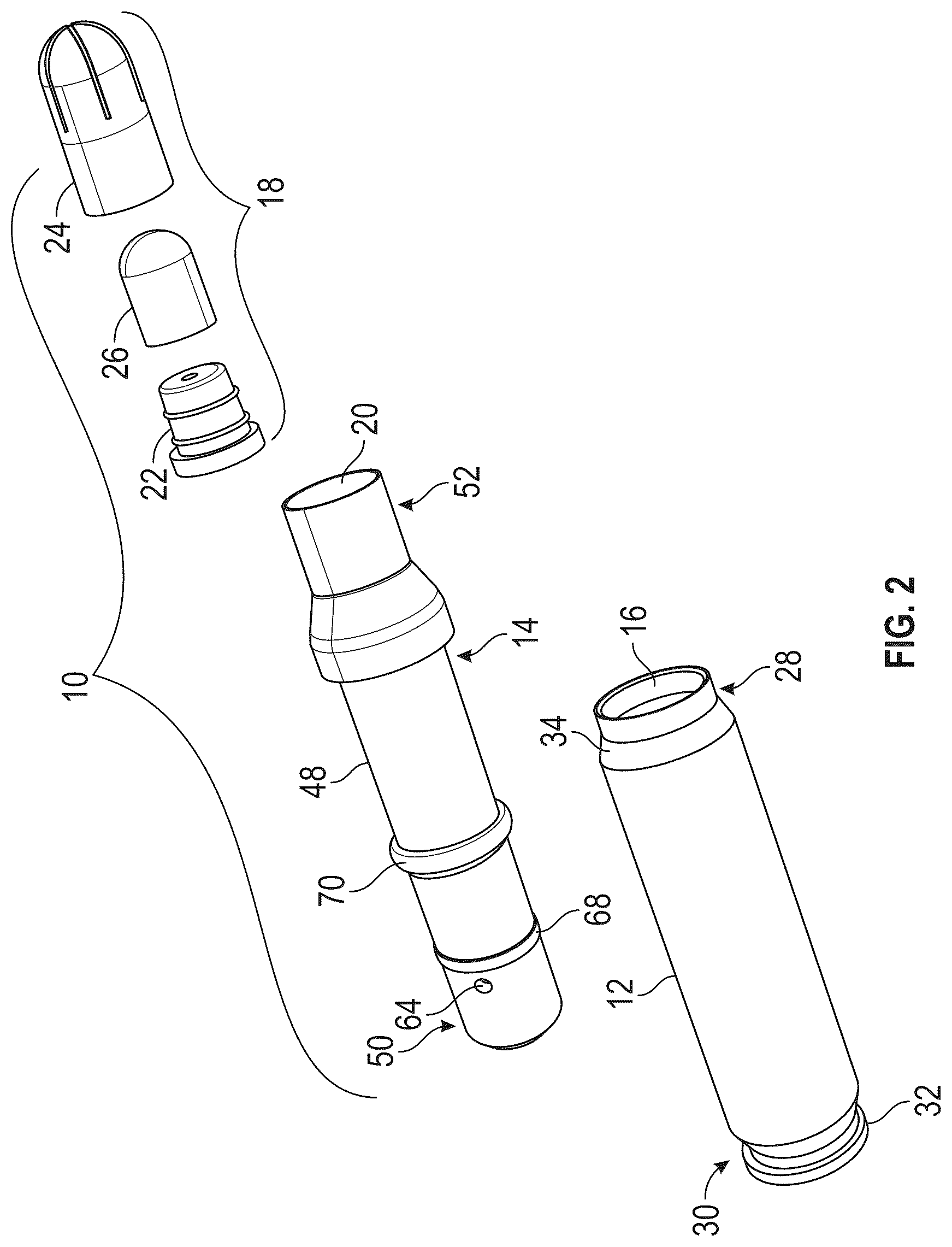 Patent US12460910 Figure 2 – Reduced energy marking cartridges providing a multi-phase firing cycle