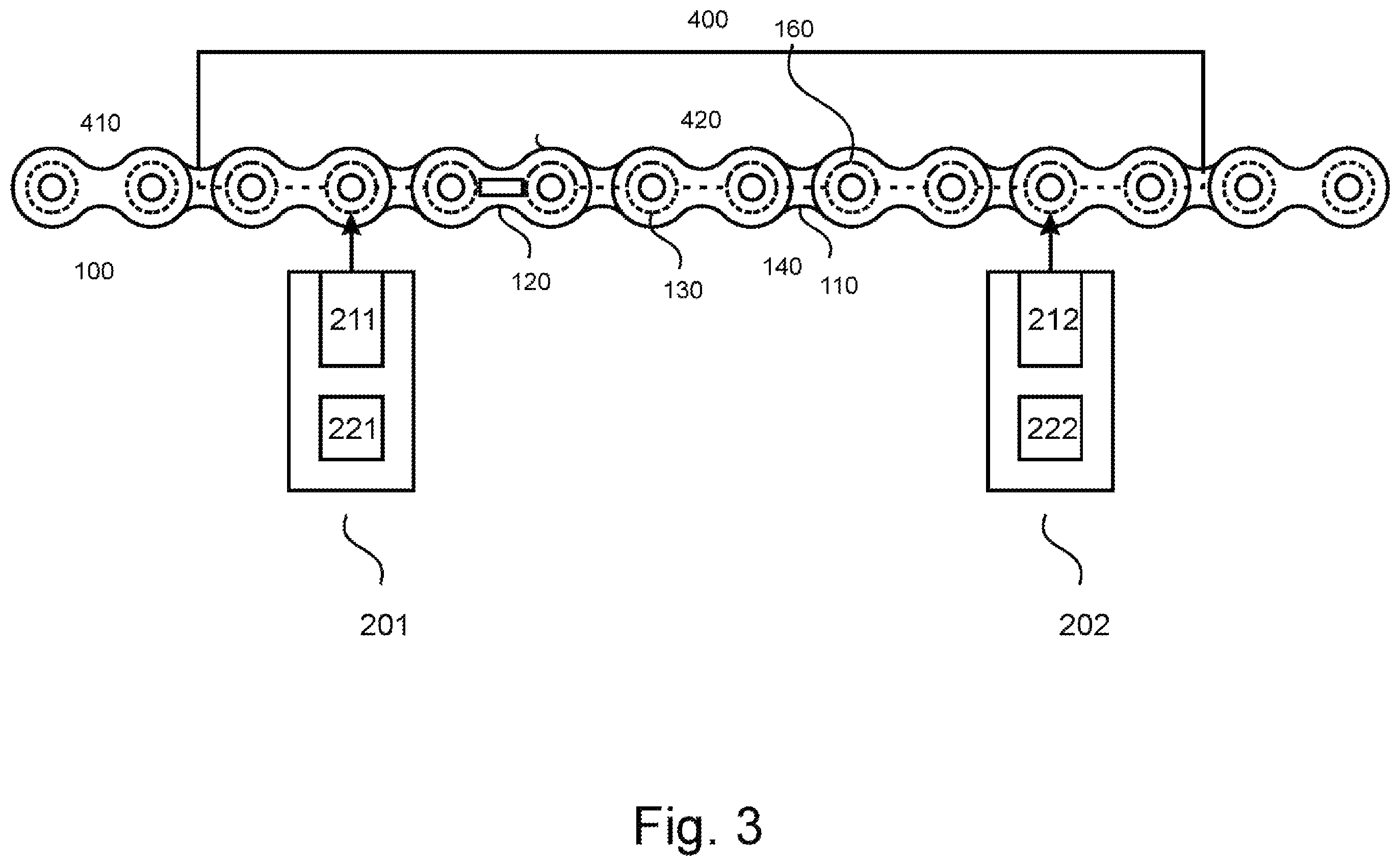 Patent US12460918 Figure 3 – Chain sensor device and method for determining wear