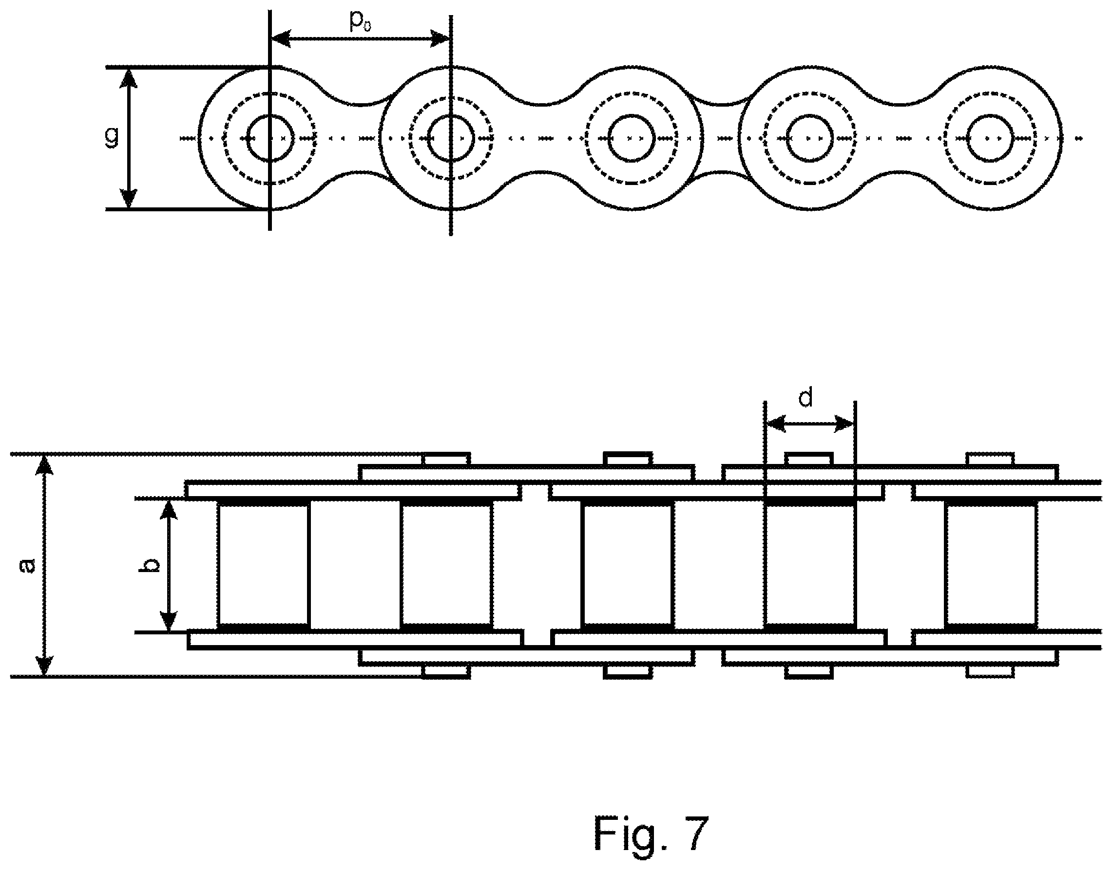 Patent US12460918 Figure 7 – Chain sensor device and method for determining wear