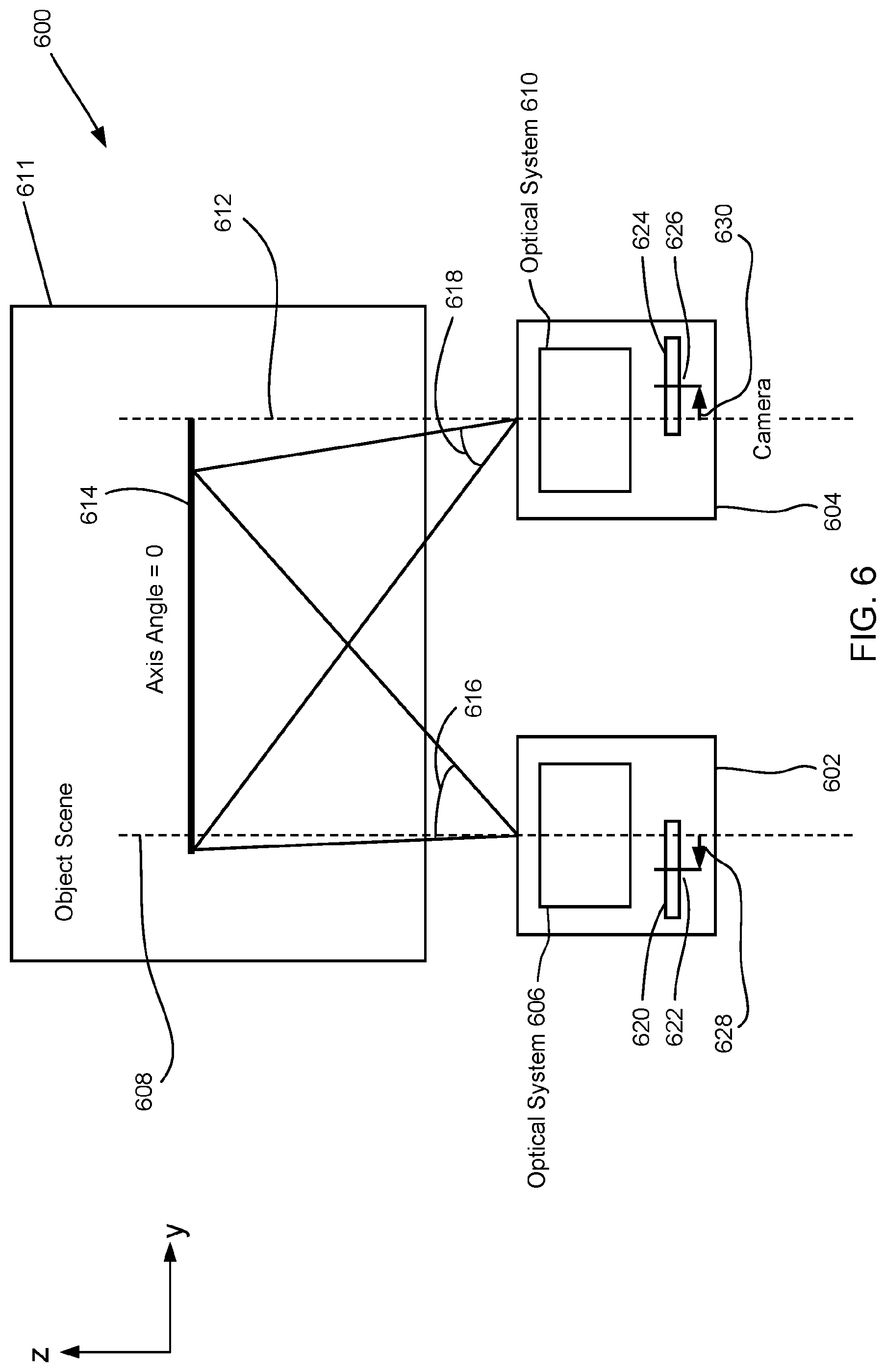 Patent US12460924 Figure 6 – Three-dimensional scanner having sensors with overlapping fields of view