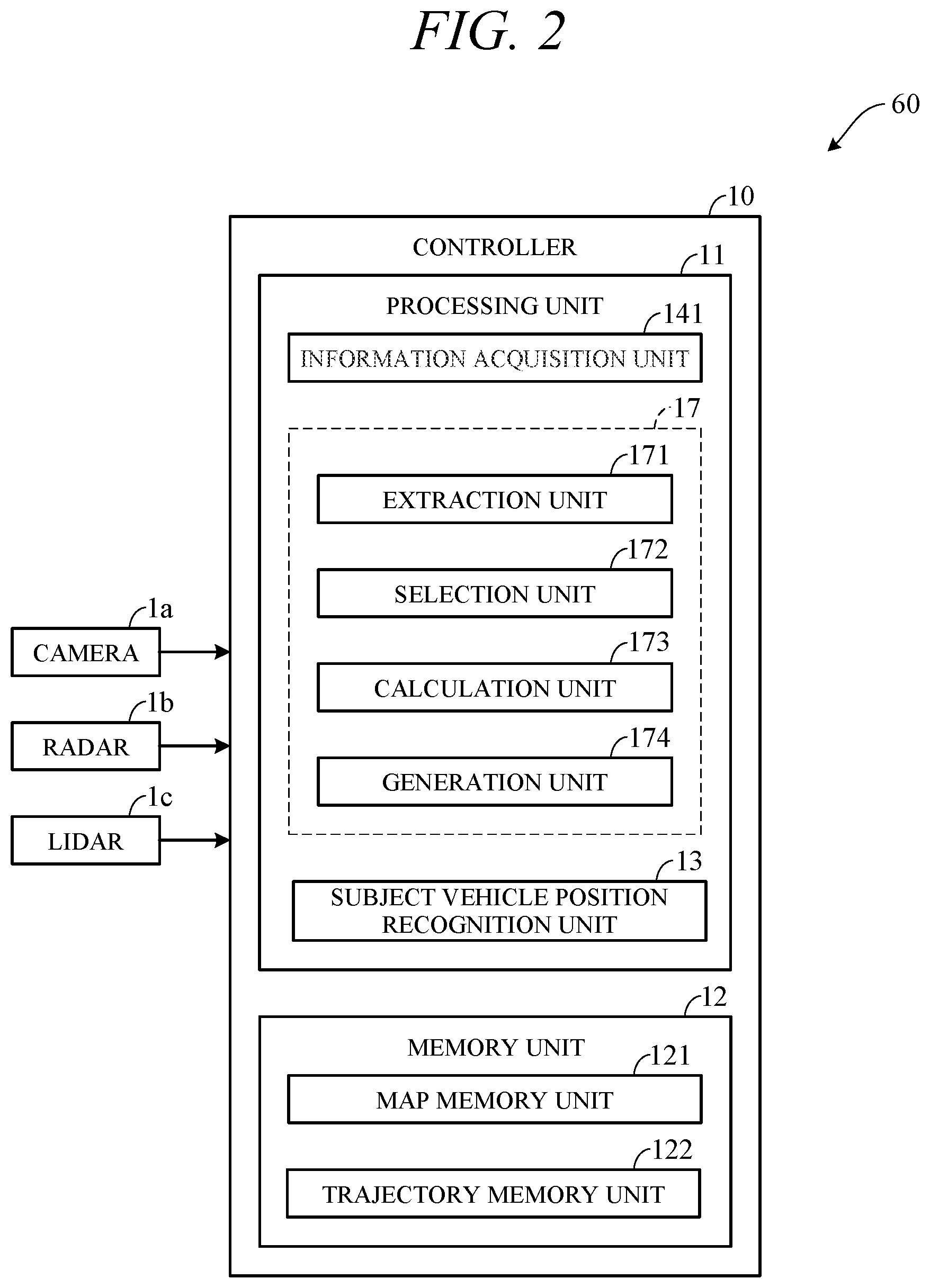 Patent US12460941 Figure 2 – Map generation apparatus