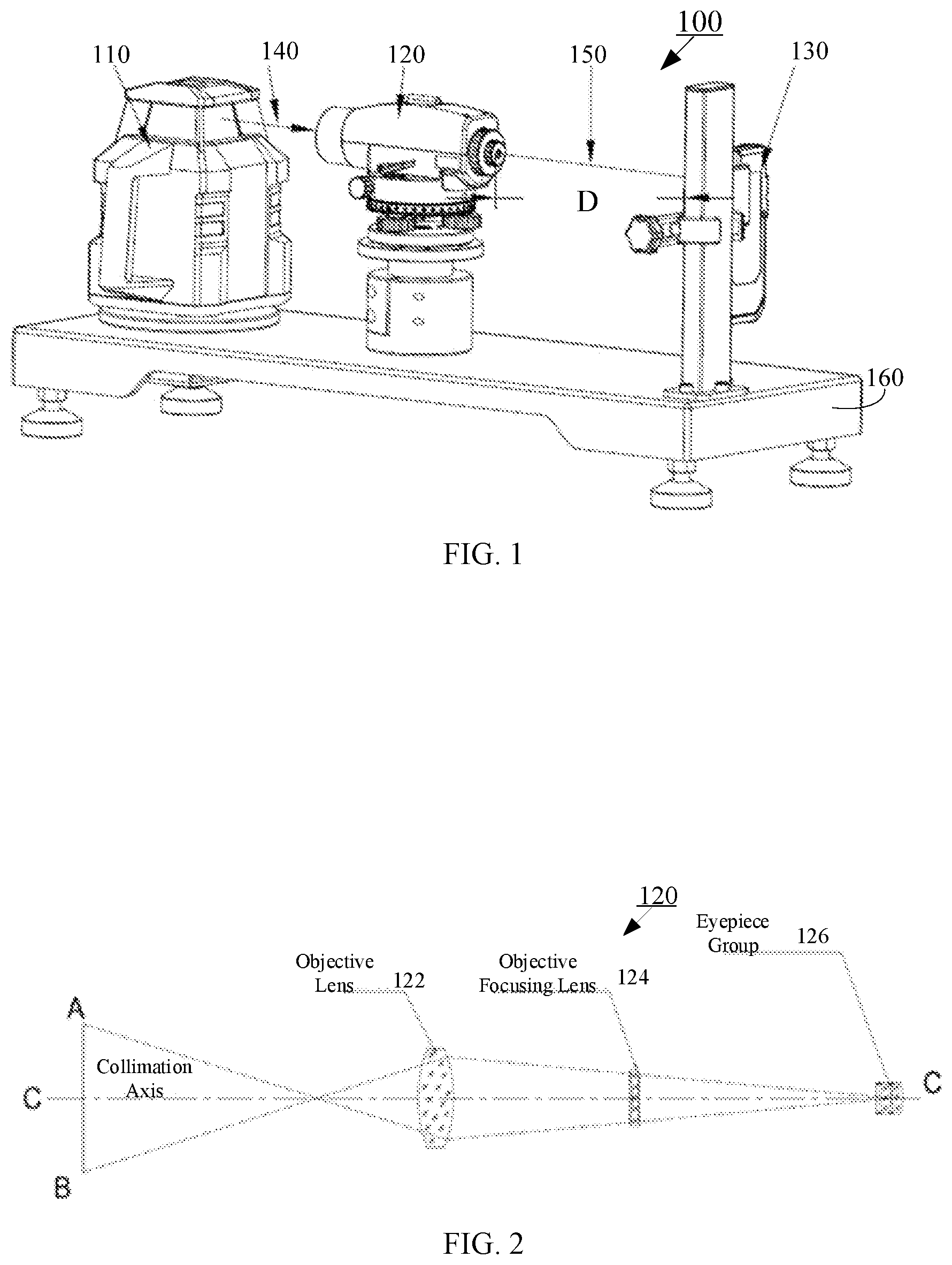 Patent US12460944 Figure 1 – Device for calibrating laser level