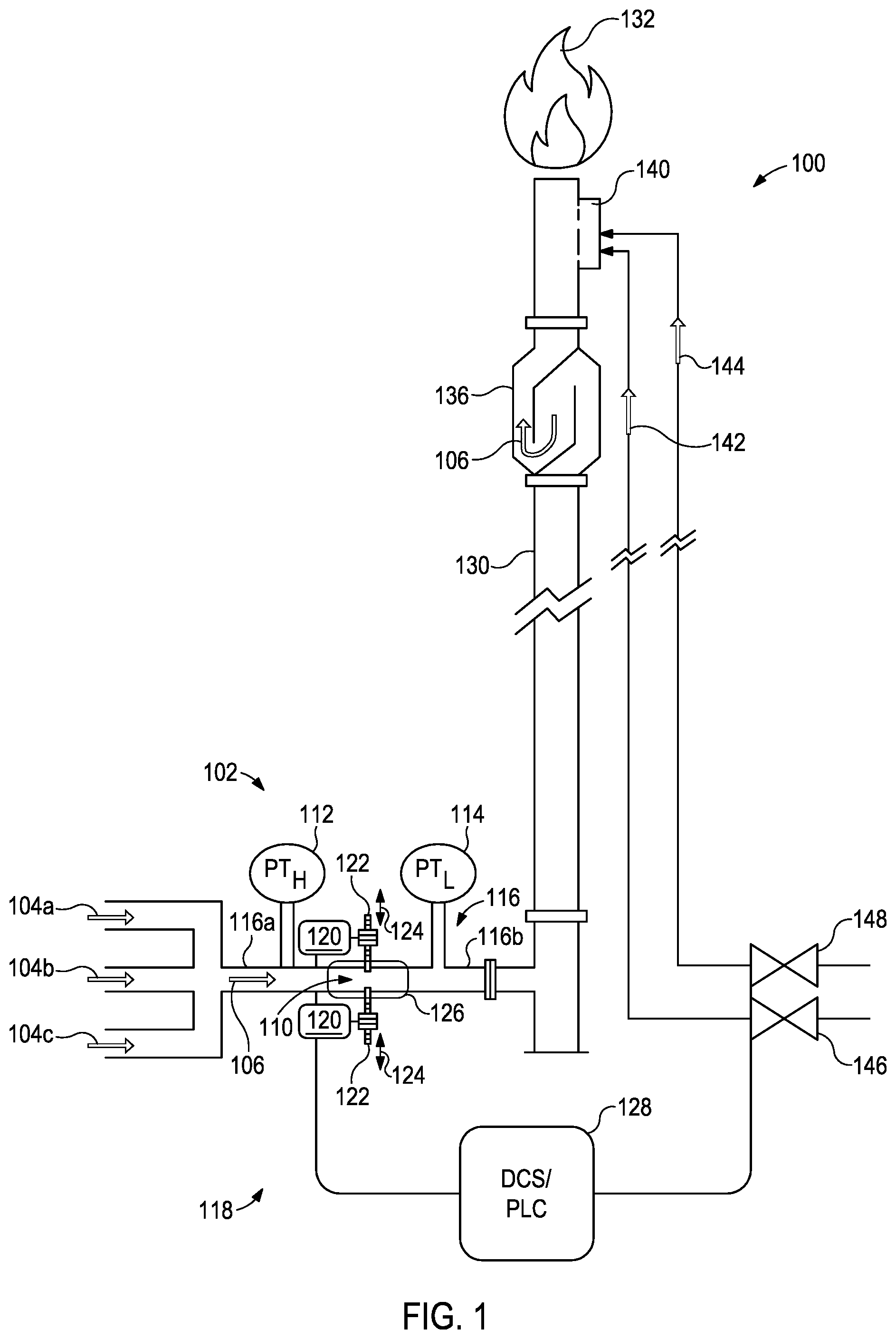Patent US12460956 Figure 1 – Automated adjustable geared orifice flow meter