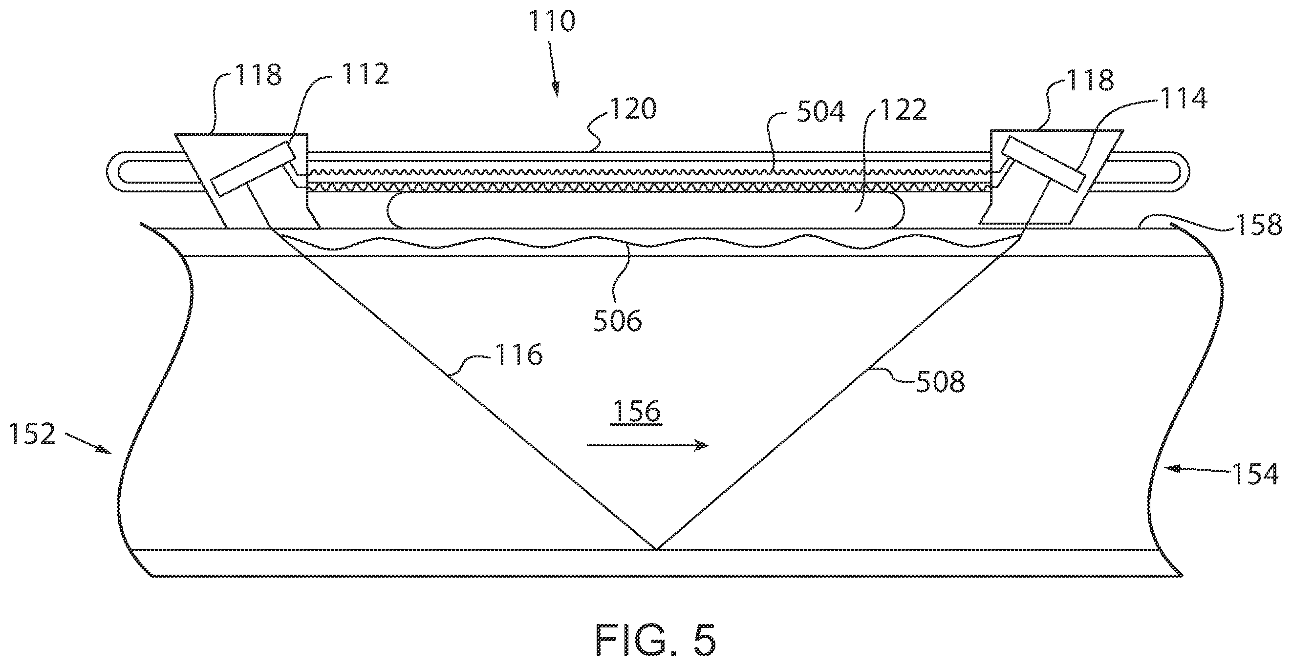 Patent US12460957 Figure 5 – Acoustic rail for clamp on ultrasonic flow meter