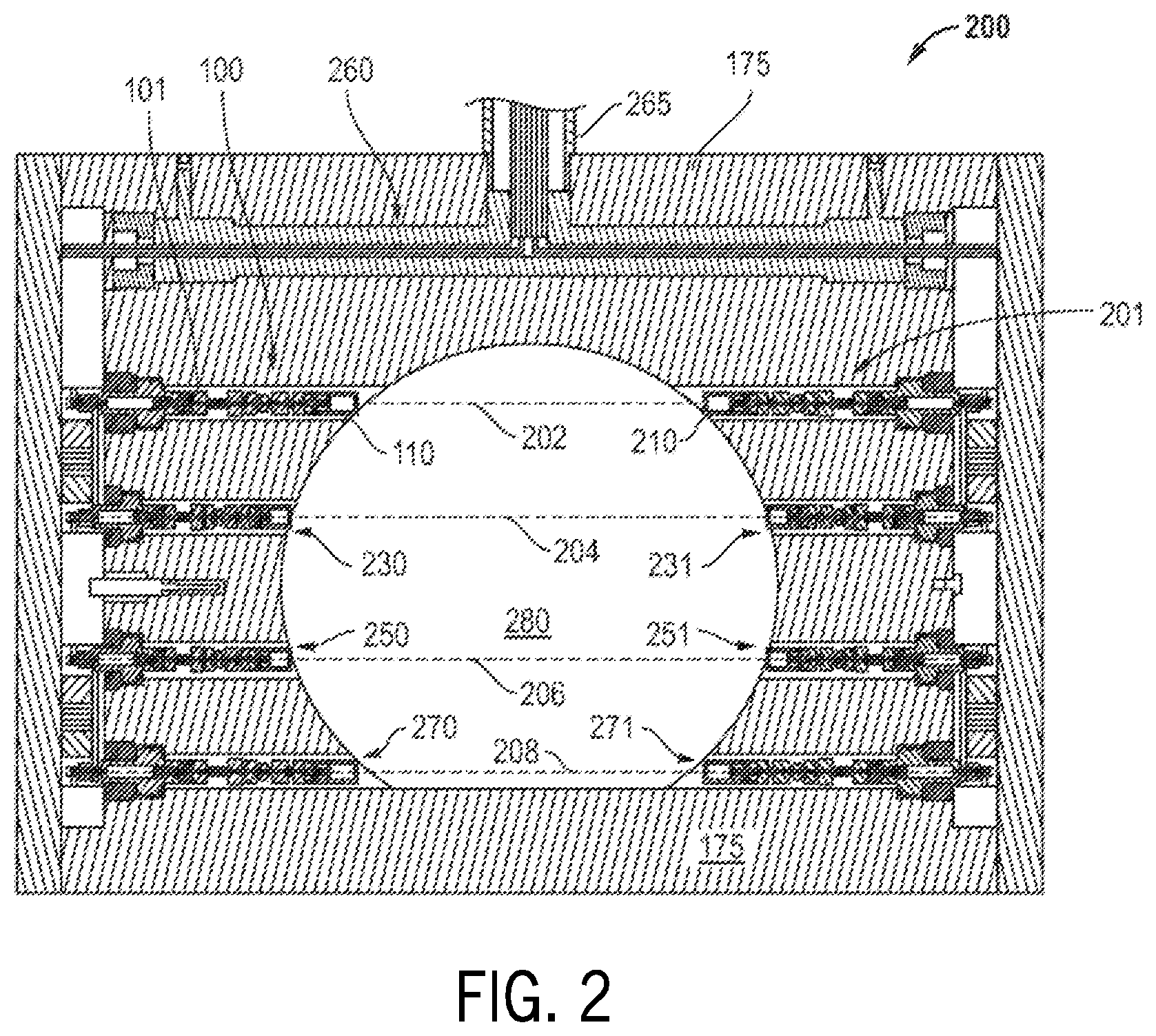 Patent US12460958 Figure 2 – Flowmeter with attenuating ribbed transducer housings