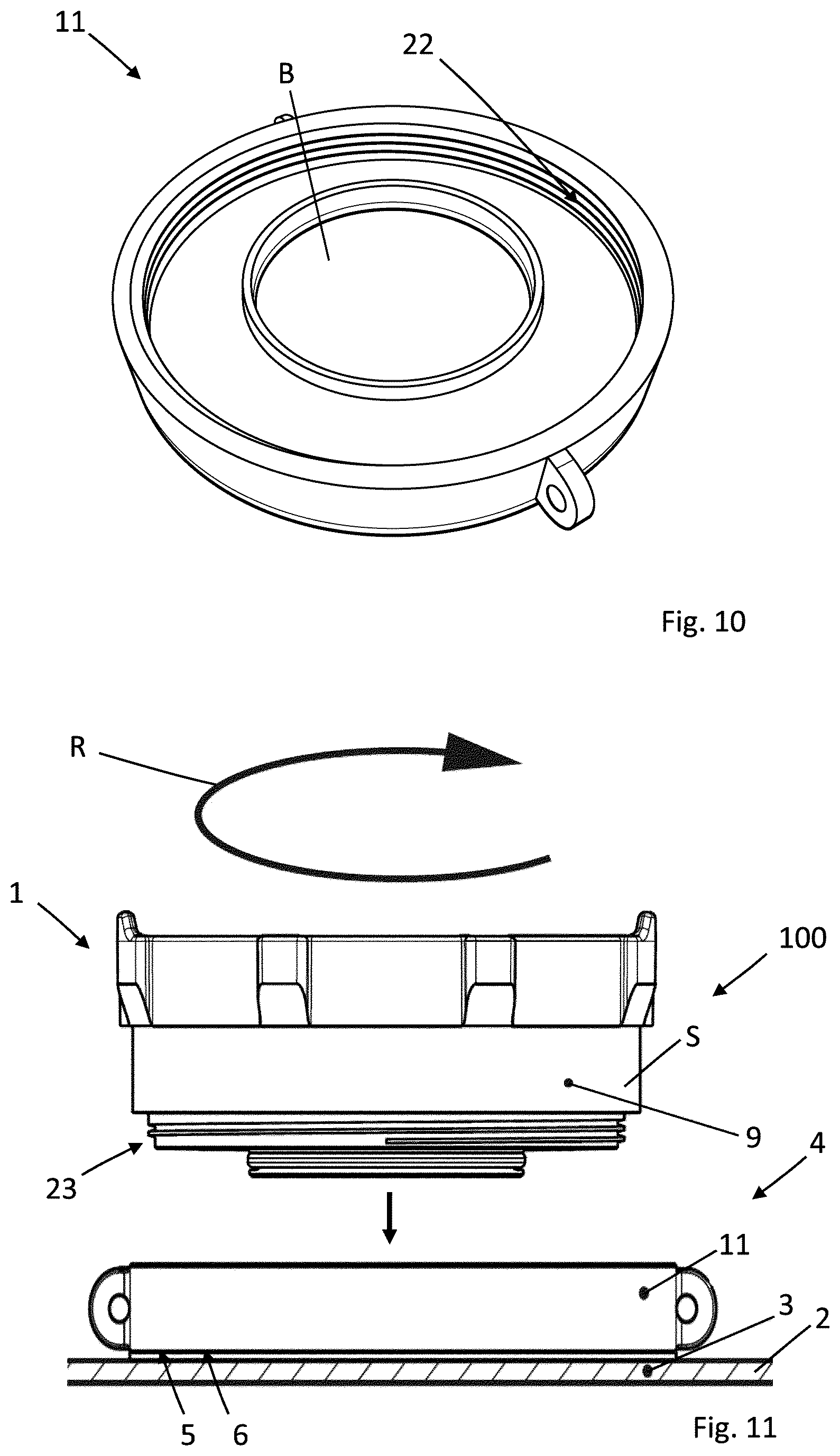 Patent US12460960 Figure 4 – Measuring device, attachment system, measuring assembly and method