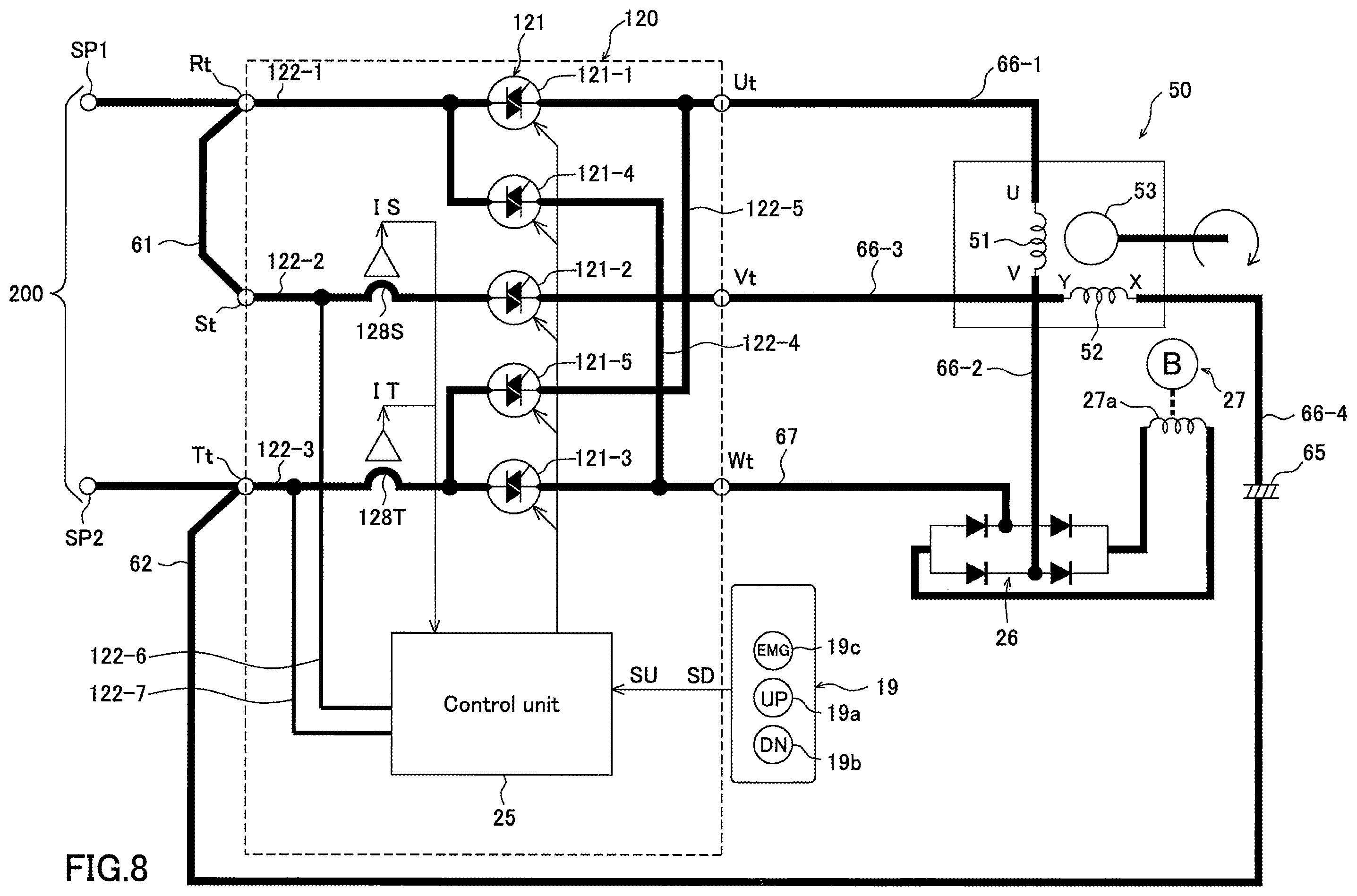 Patent US12460980 Figure 5 – Upper and lower limit detecting apparatus and method for electric chain block
