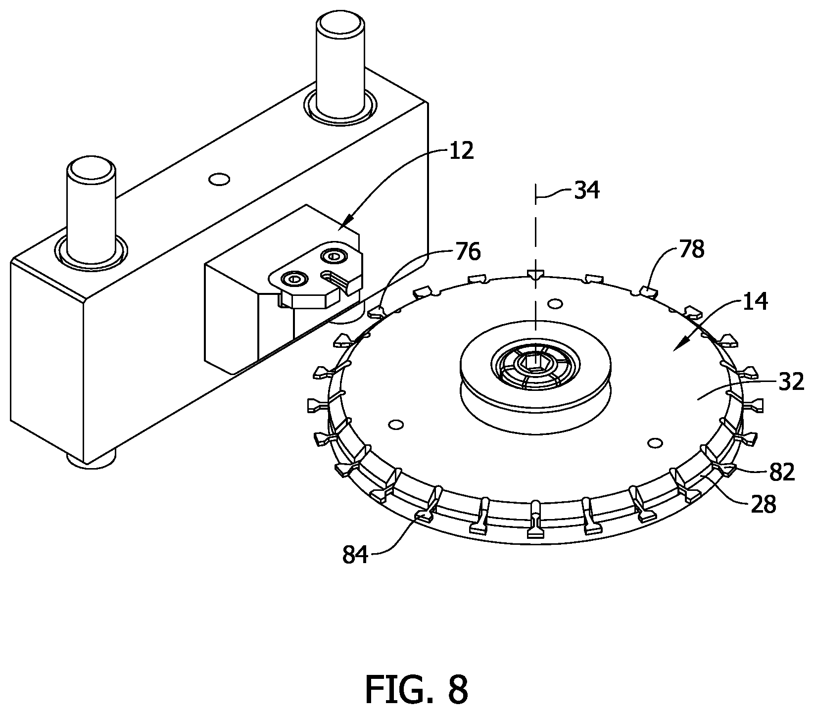 Patent US12460999 Figure 8 – Tensile testing apparatus