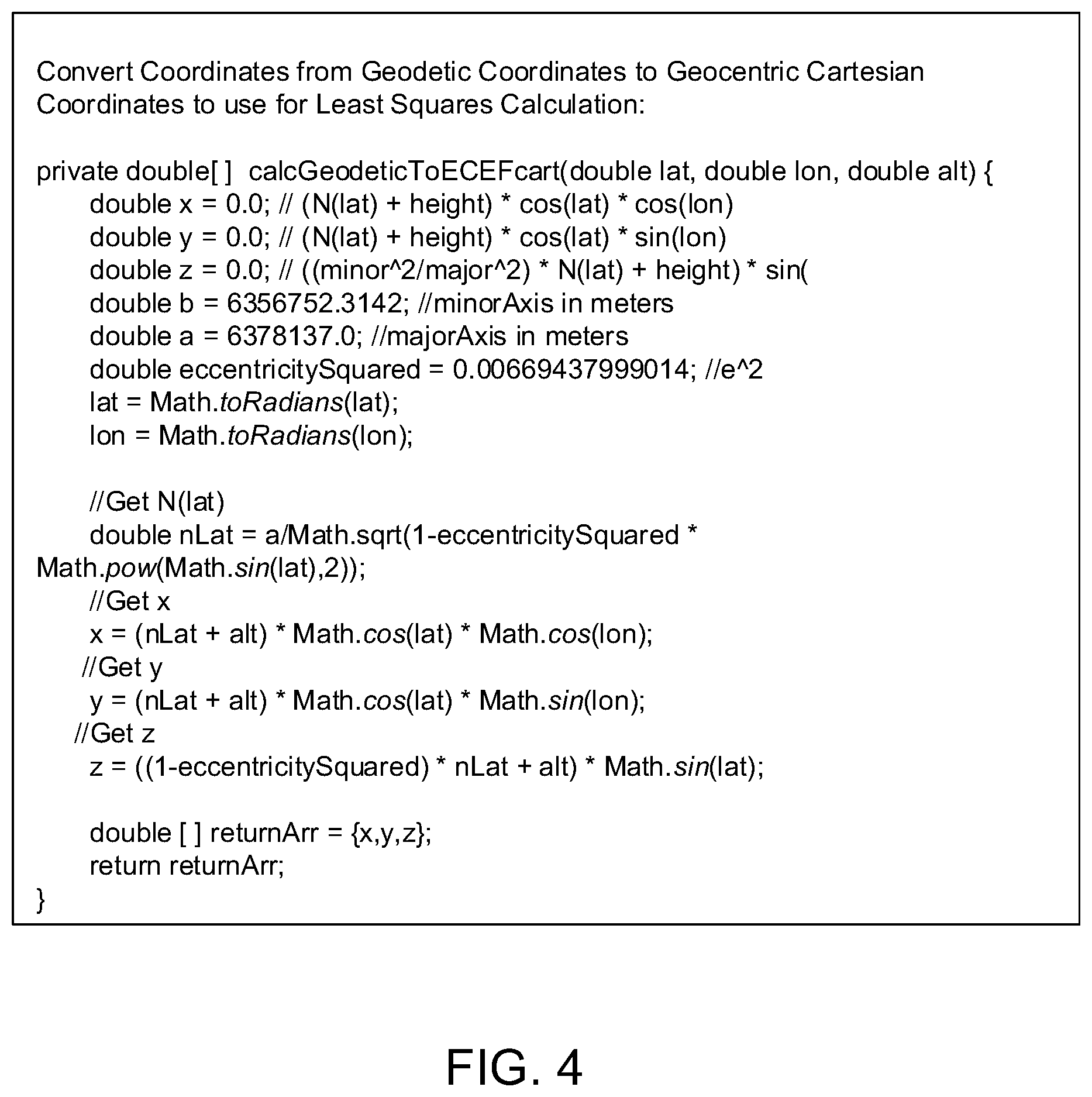 Patent US12468006 Figure 4 – Method for detection and geolocation of target device in 3D space