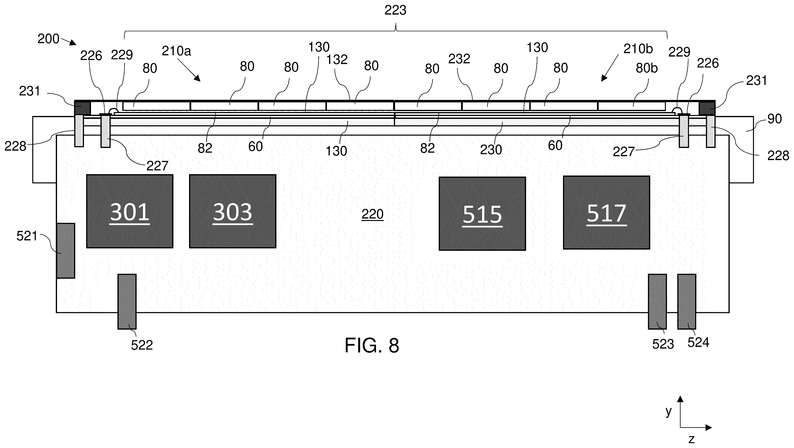 Patent US12468054 Figure 10 – Radiation detector module with local processing unit