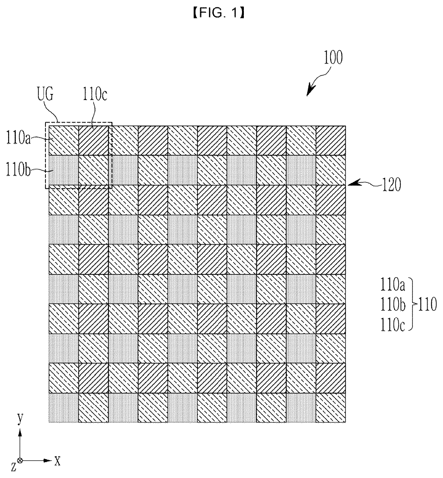 Patent US12468076 Figure 1 – Color filter array, image sensor, camera and electronic device