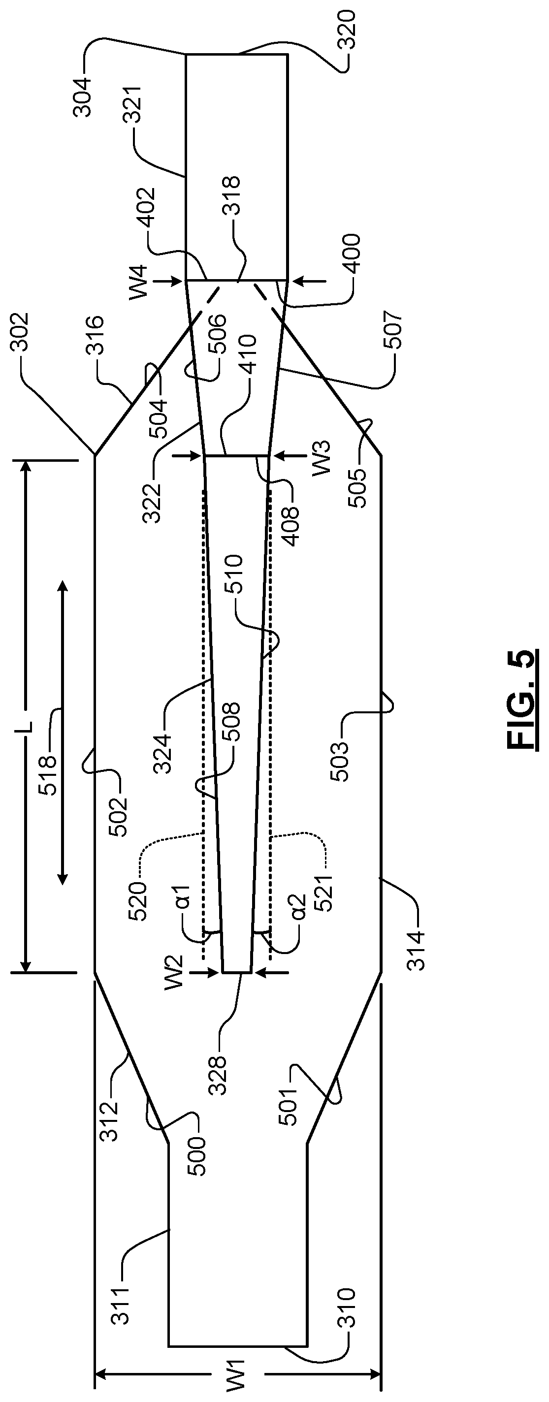 Patent US12468086 Figure 5 – Silicon nitride-to-silicon waveguide assembly for broadband communication including concurrent propagation by TE0 and TM0 modes