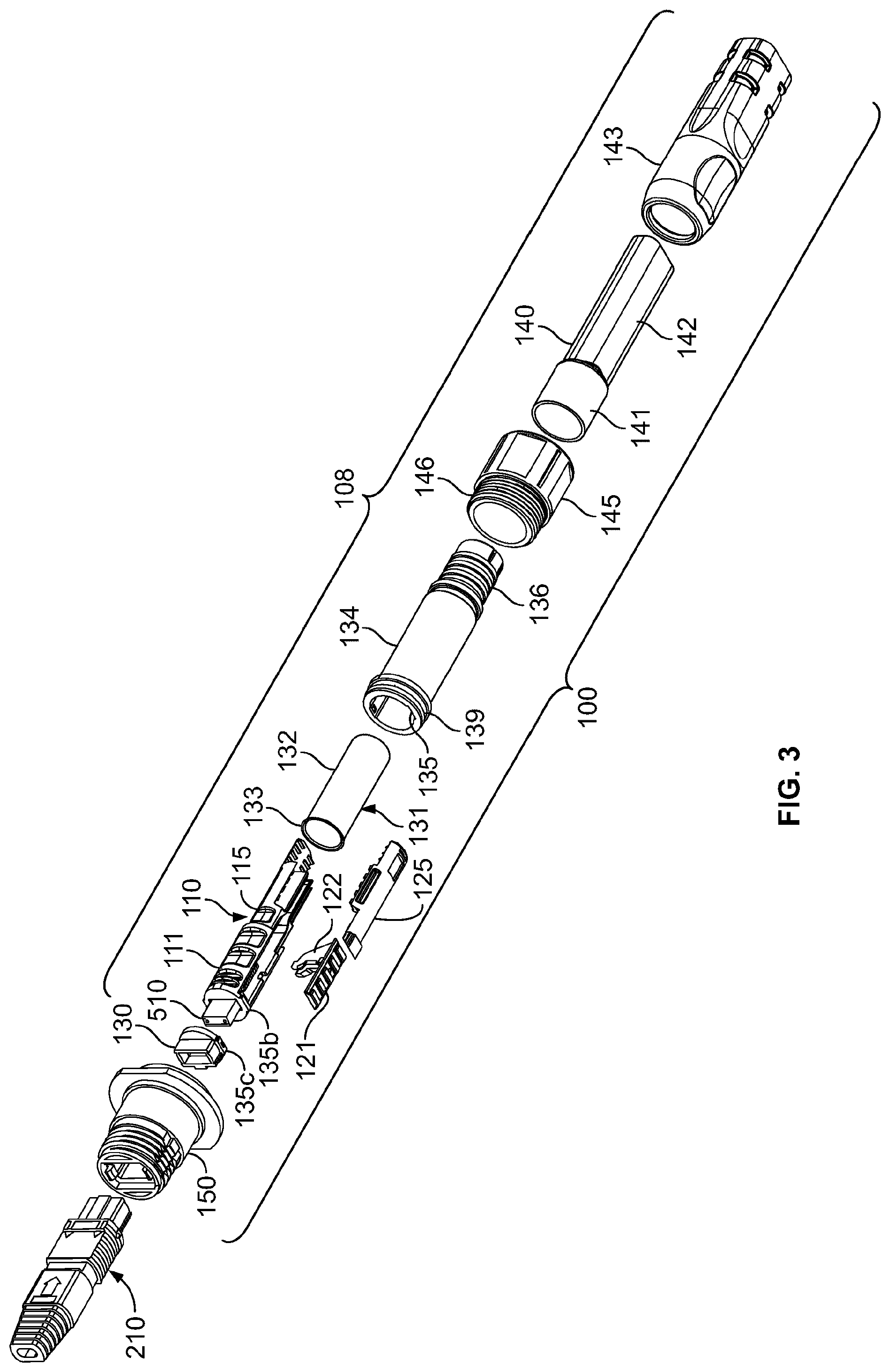 Patent US12468095 Figure 2 – Multi-fiber fiber optic connector