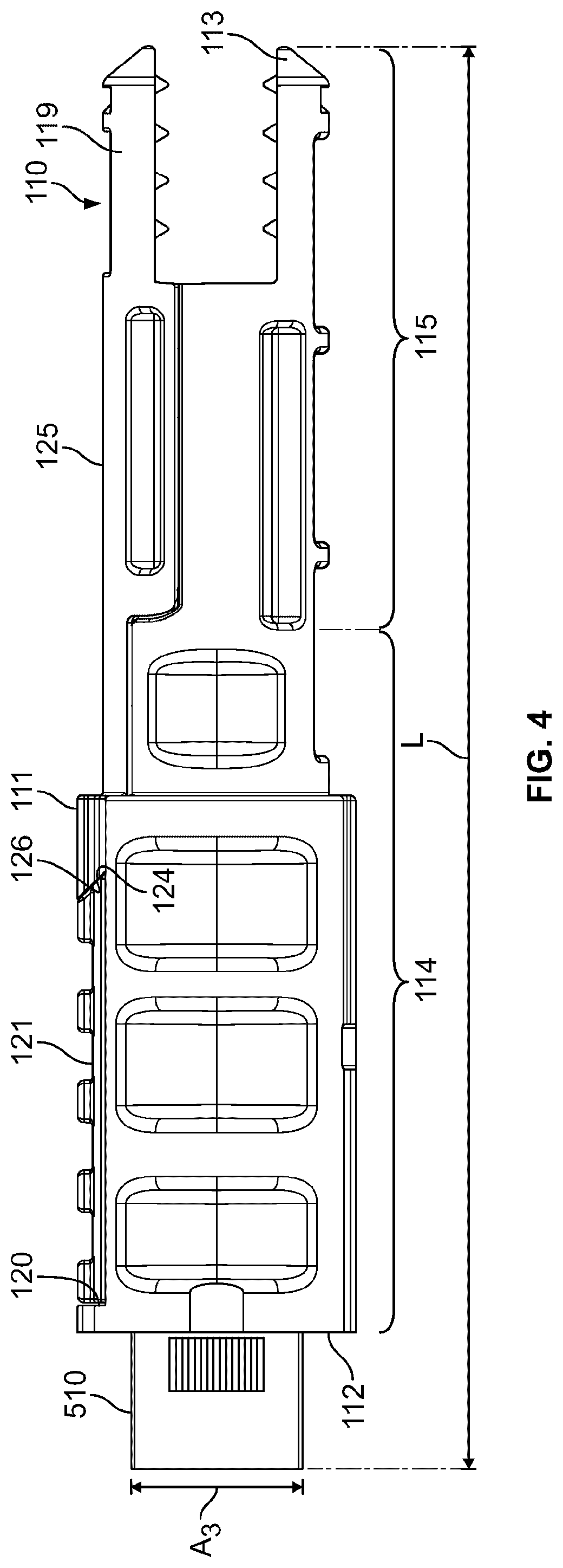 Patent US12468095 Figure 3 – Multi-fiber fiber optic connector