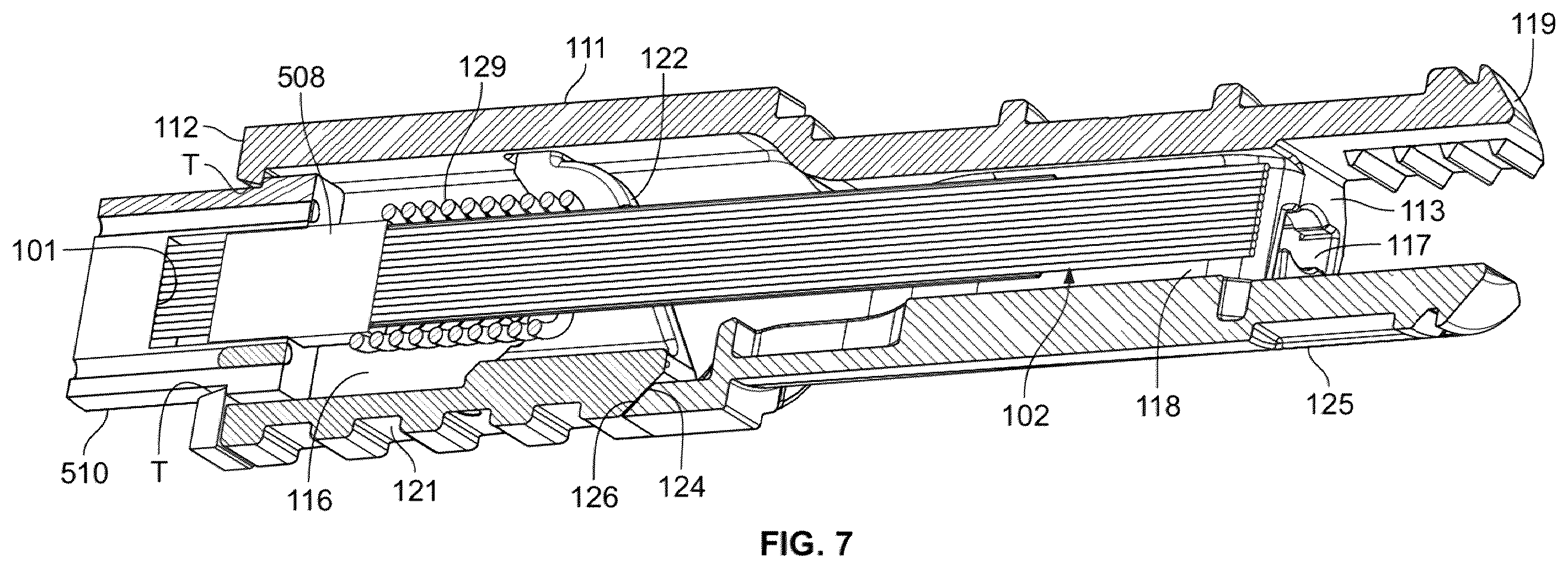 Patent US12468095 Figure 6 – Multi-fiber fiber optic connector