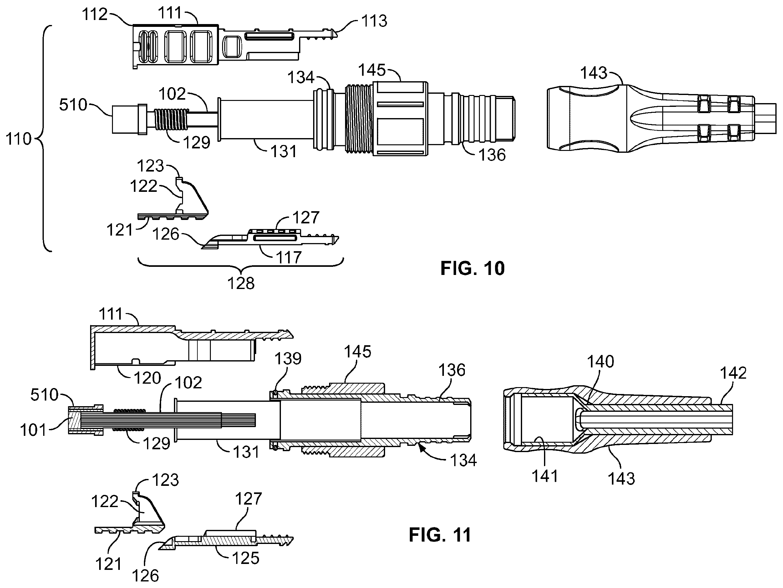 Patent US12468095 Figure 8 – Multi-fiber fiber optic connector