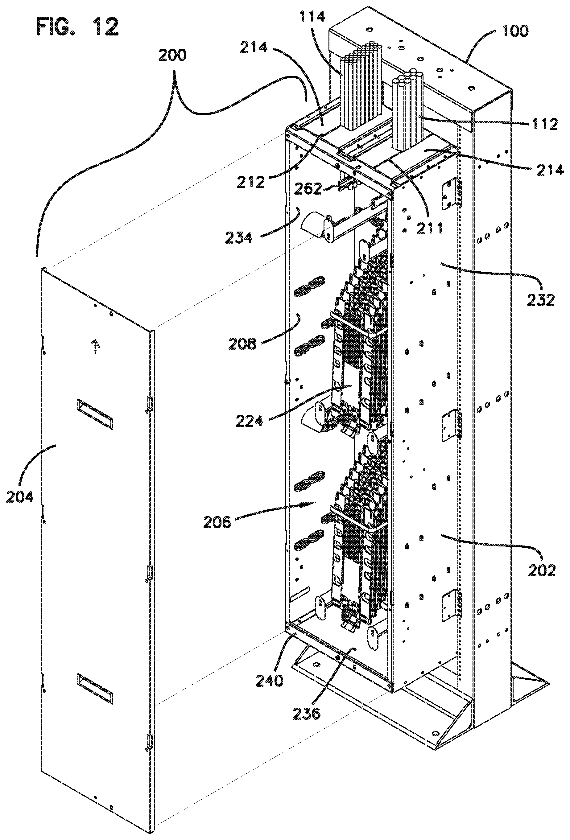 Patent US12468105 Figure 12 – Splice closure