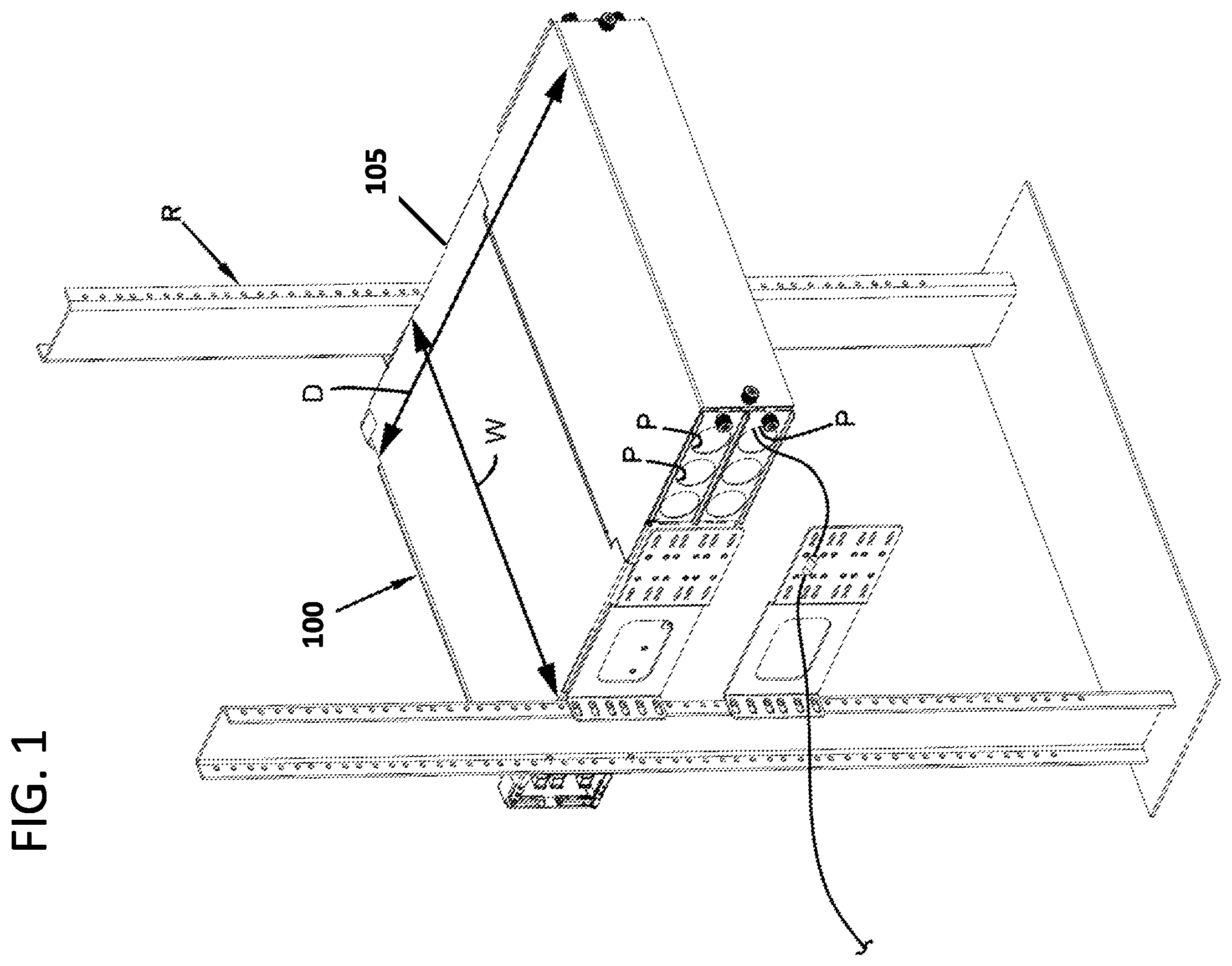 Patent US12468107 Figure 1 – Communications panel system