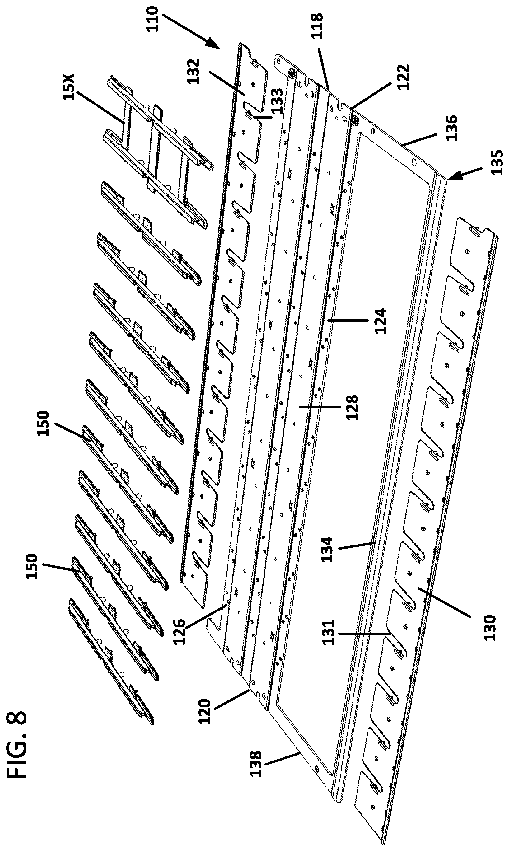 Patent US12468107 Figure 8 – Communications panel system