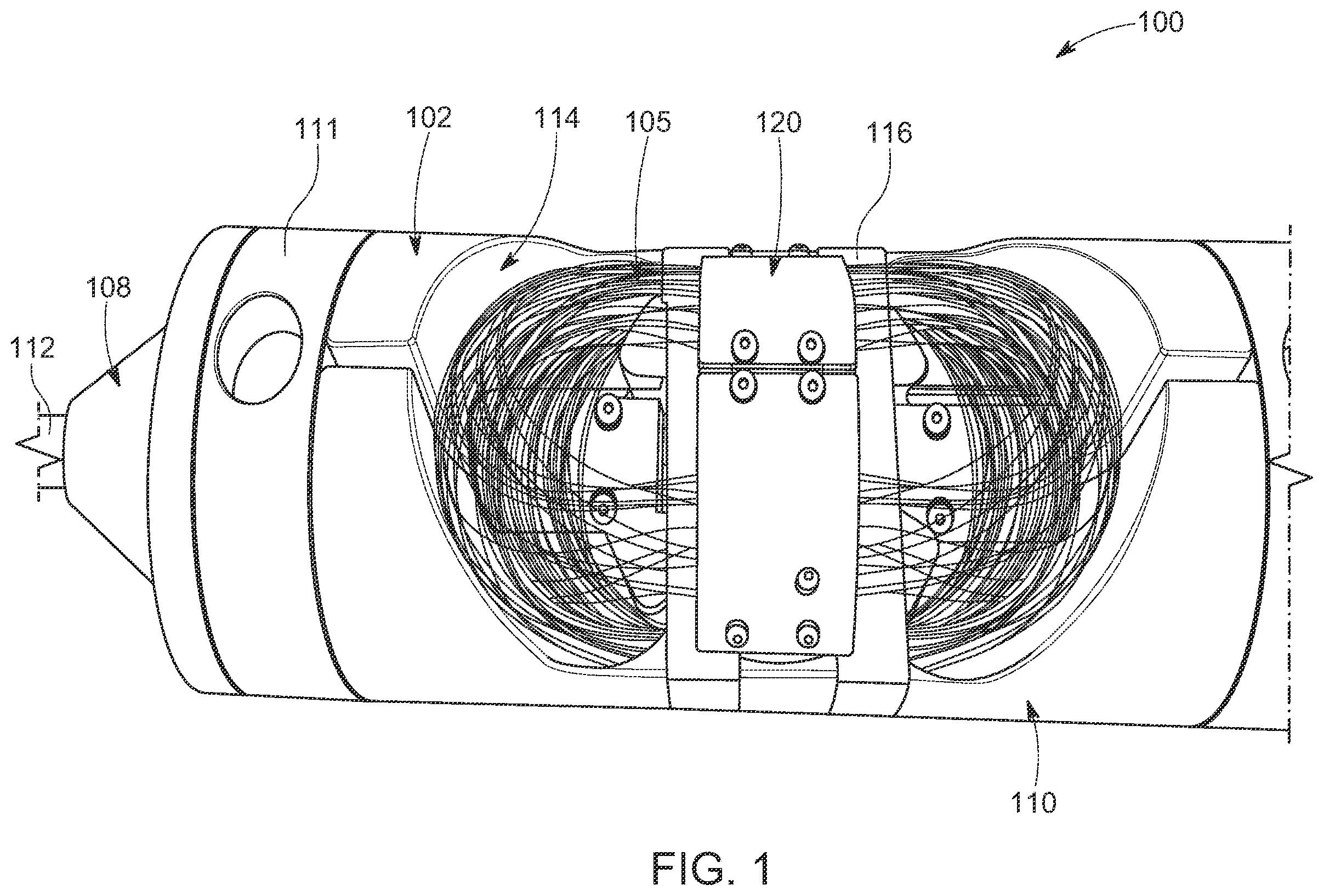 Patent US12468108 Figure 1 – Dual tail shape compensation filter in submarine cable joint