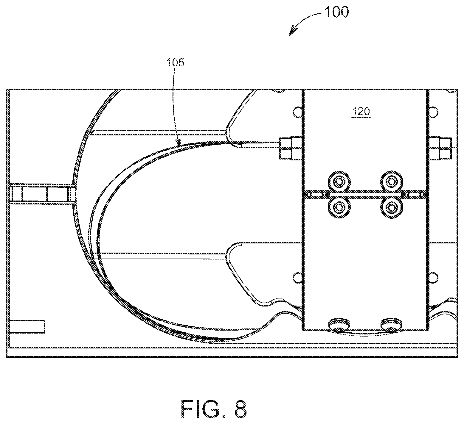 Patent US12468108 Figure 8 – Dual tail shape compensation filter in submarine cable joint