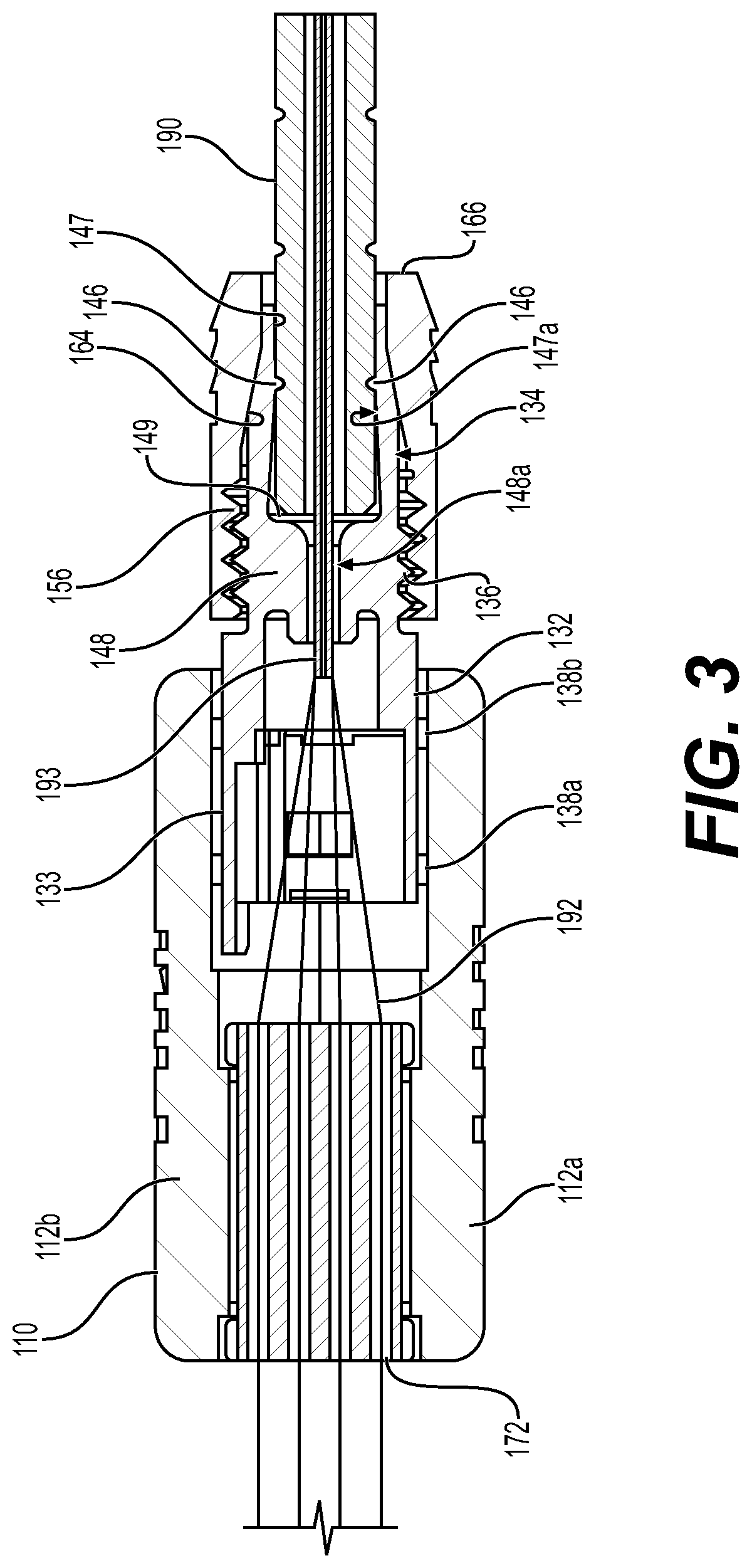 Patent US12468110 Figure 3 – Breakout that is configured to be tool-lessly coupled with a multi-fiber cable