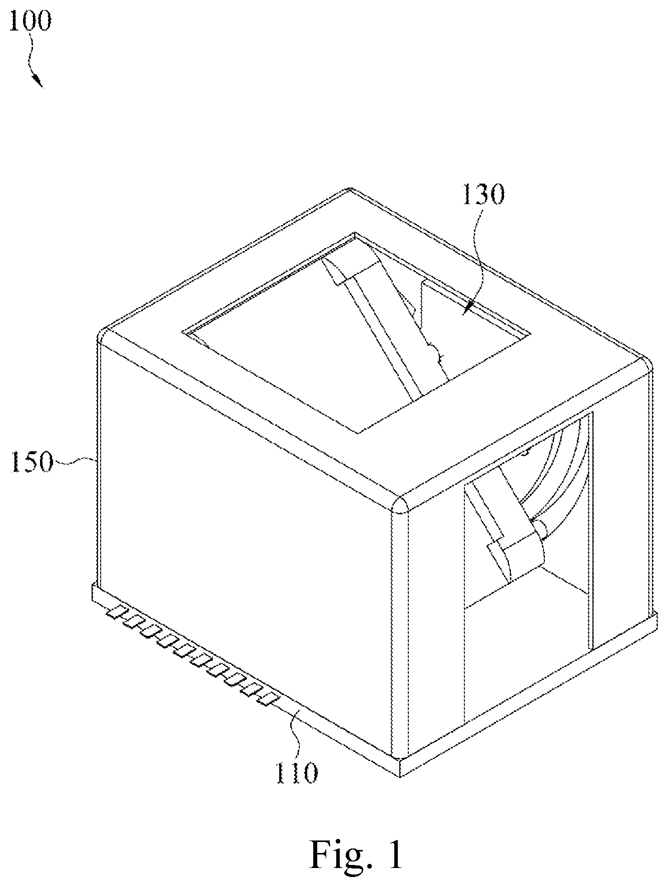Patent US12468116 Figure 1 – Adjustable mirror motor assembly